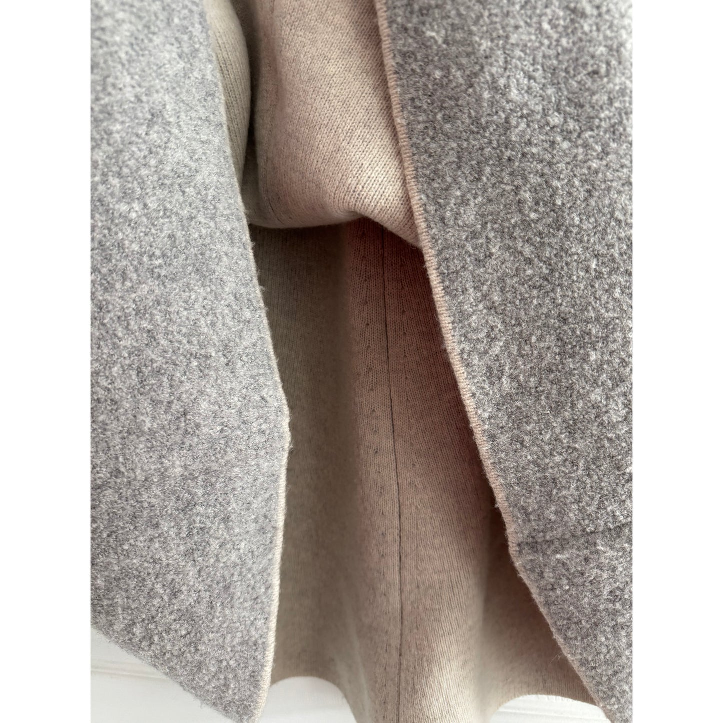 Joseph Bouclette Knit Skirt in Grey, Size Small