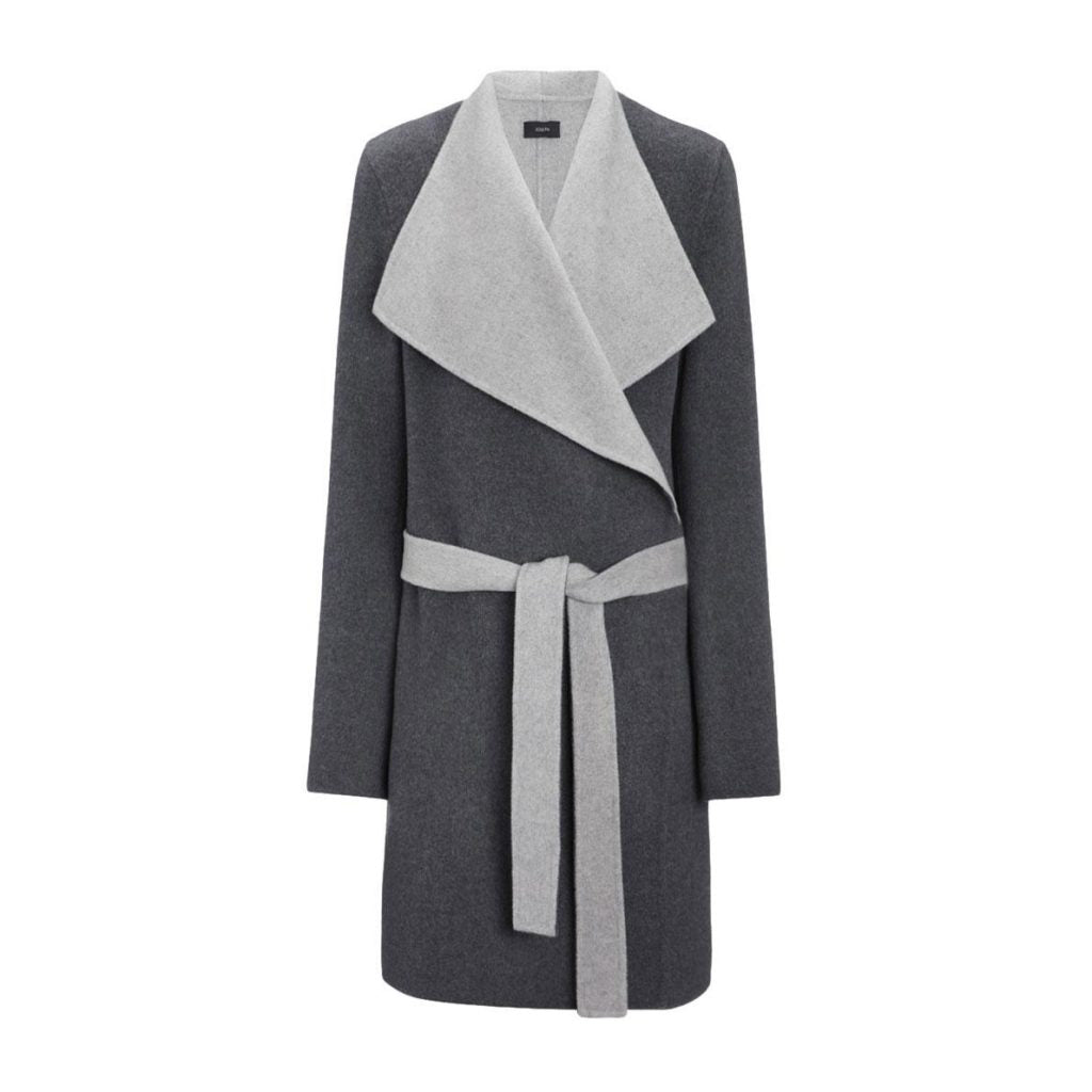 Joseph Grey Doubleface "Lisa Long" Coat, size 34 (fits a size 2)