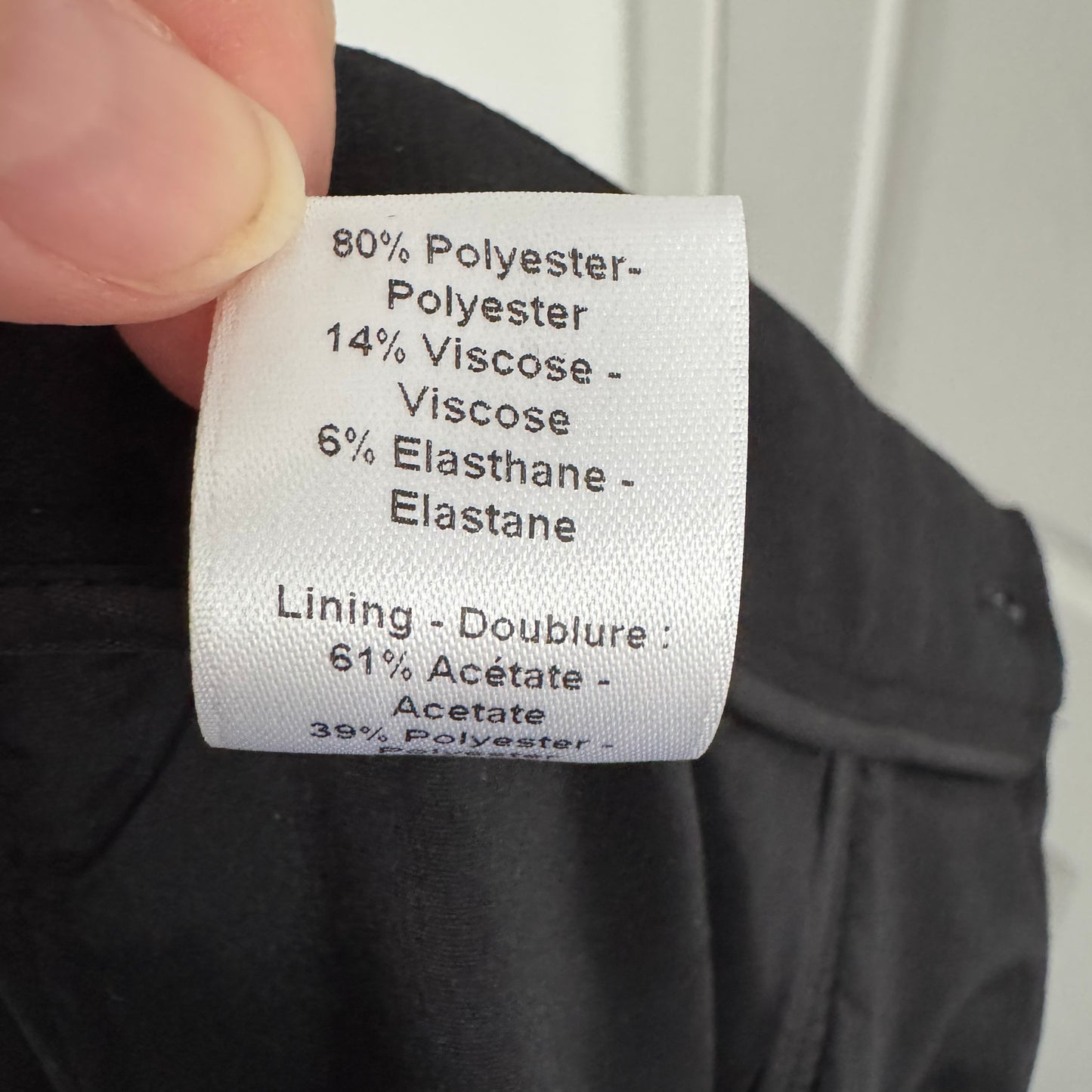 Joseph "New Eliston" Pant in Matt Stretch in Black, size 42