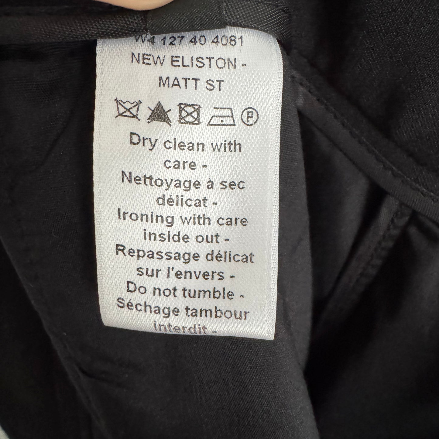 Joseph "New Eliston" Pant in Matt Stretch in Black, size 42