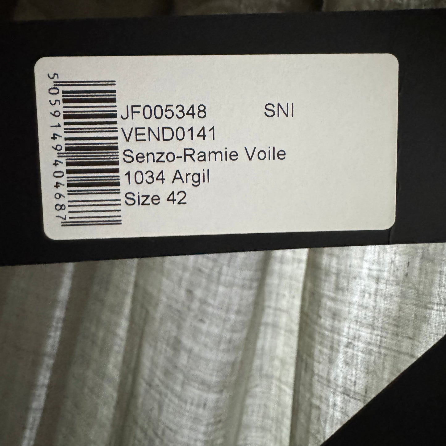 Joseph "Senzo" Smocked Waist Ramie Skirt in "Argil", size 42 (fits Medium)