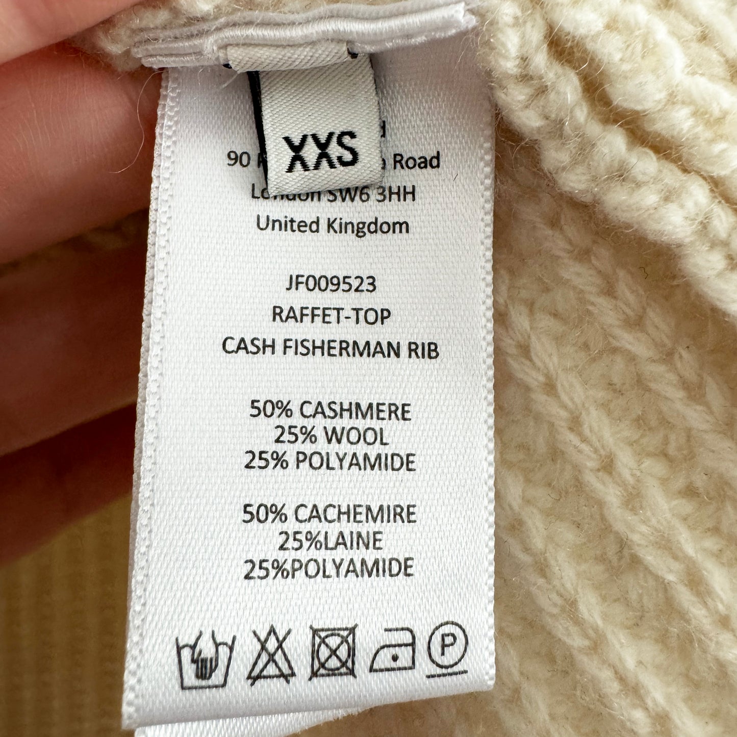 Joseph "Raffet" Ribbed Cashmere Vest, size XXS (fits oversize)
