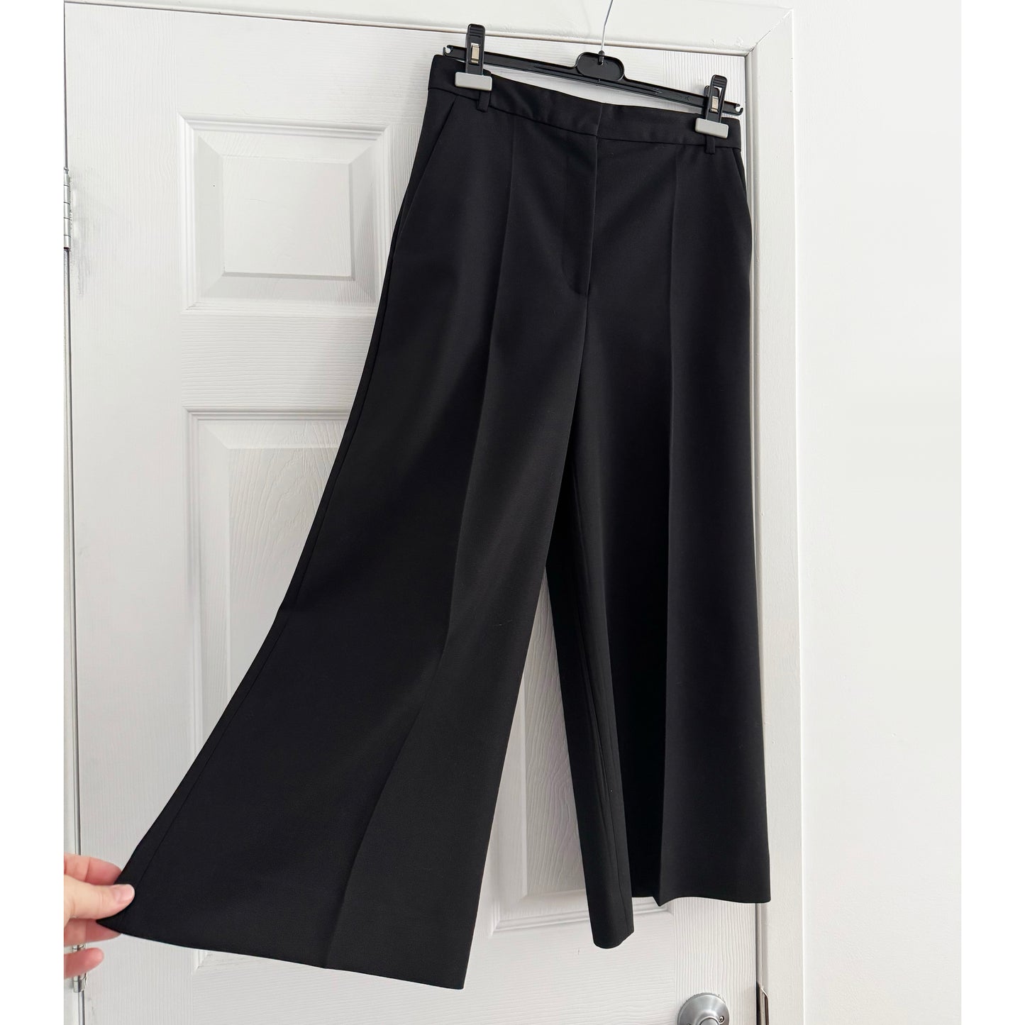 Joseph "Travis" Wool Granite Trousers in Black, size 36
