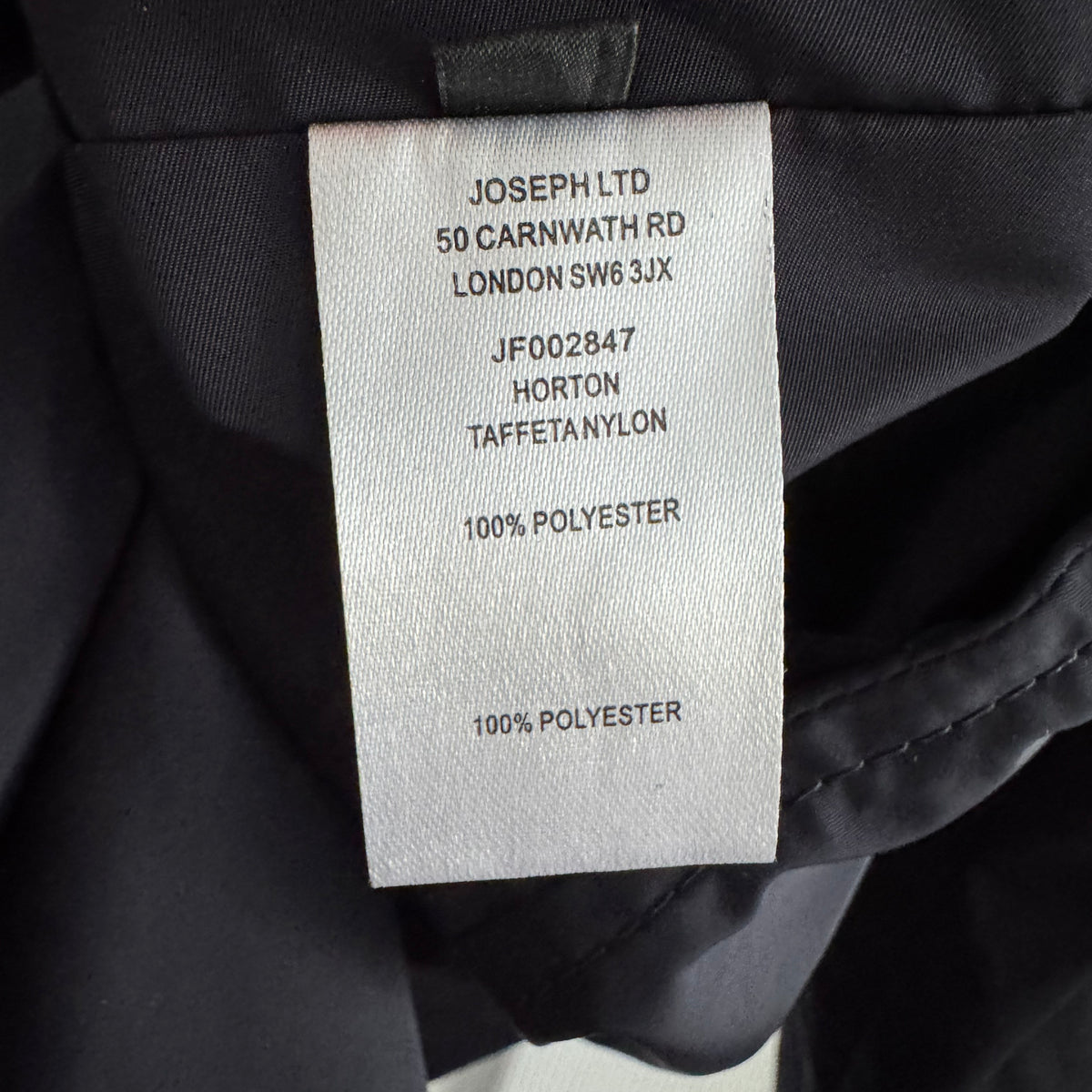 Joseph "Norton" Taffeta Nylon Jacket in Navy, size 40