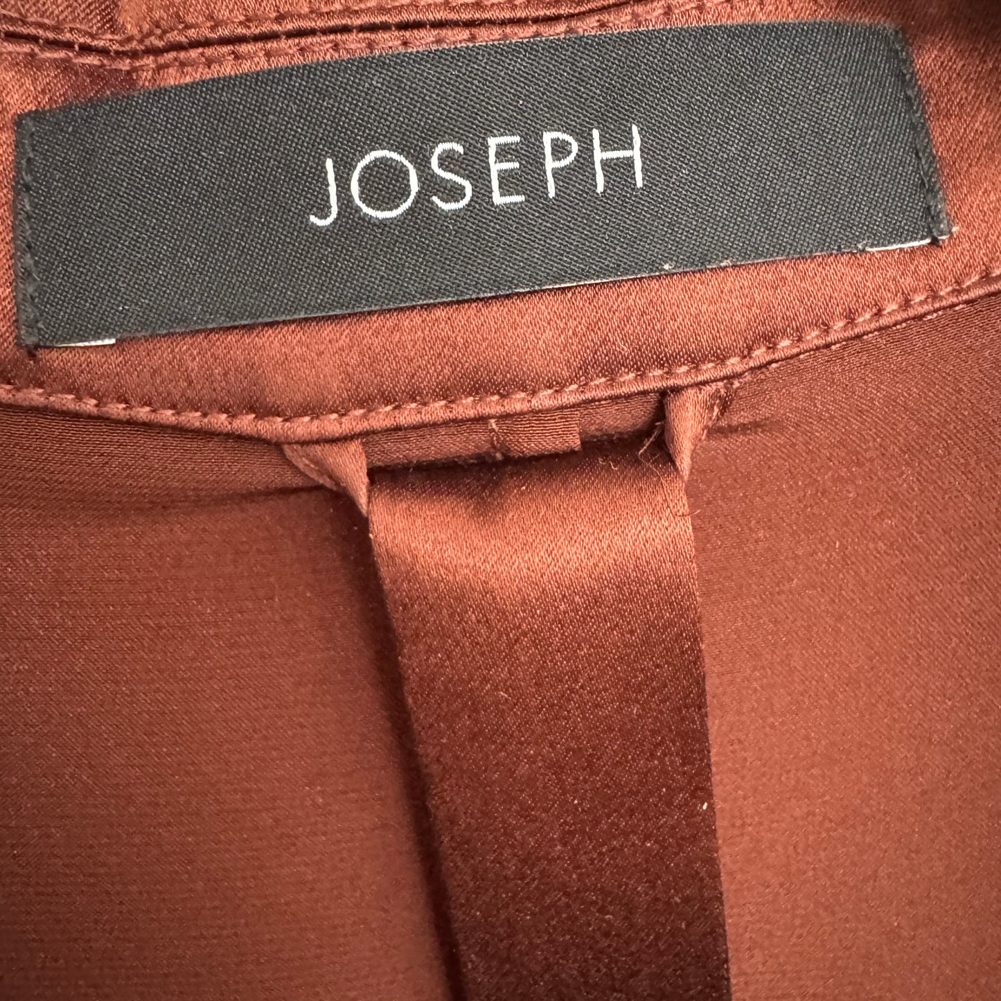 Joseph Silk Satin "Joubert" Blazer in Mahogany, size 36 (Fits like 2/4)