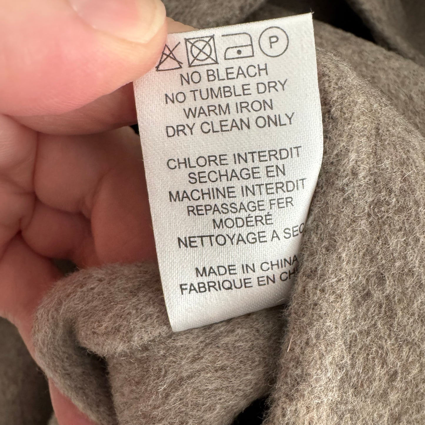 Joseph "Lisa Long" Doubleface Cashmere/Wool Coat in Taupe, size 40 (fits 6/8)