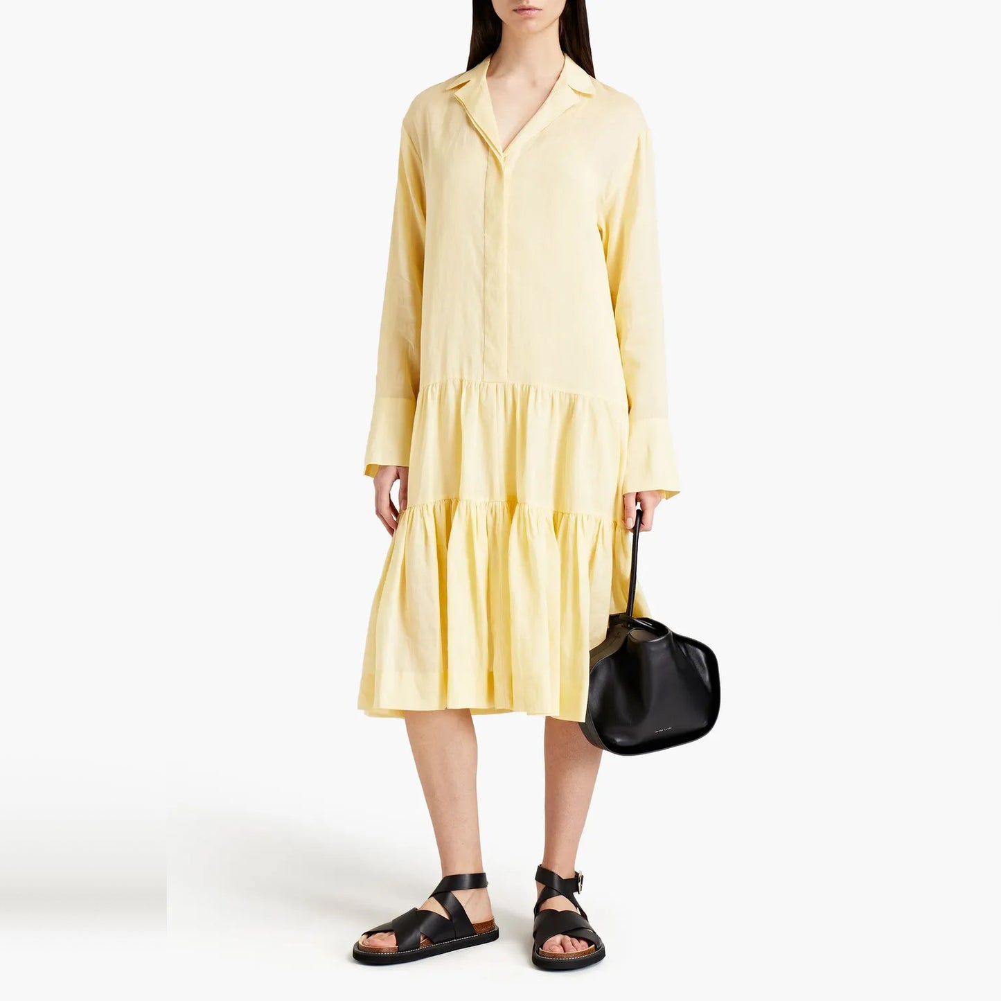 Robe Joseph Pale Yellow Ramie « Dan », taille 34 (convient comme taille 2)