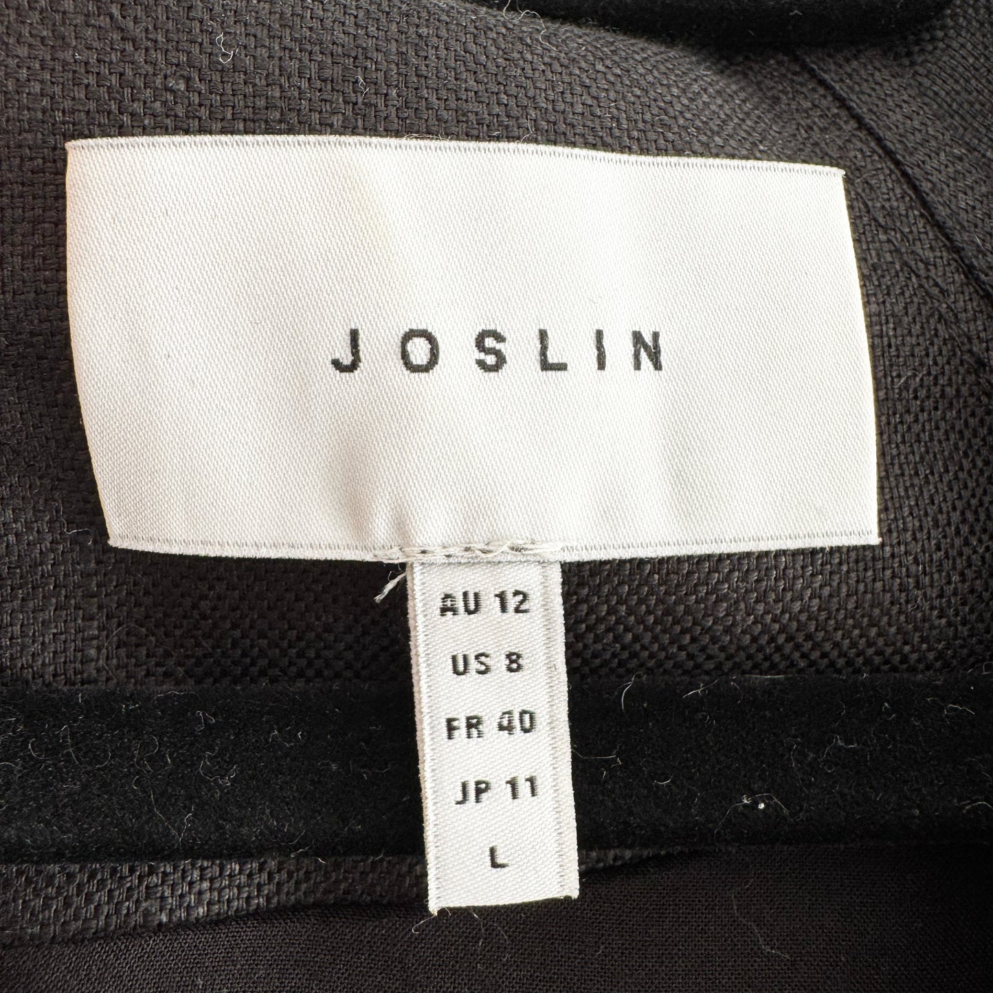 JOSLIN Mavis Ruffled Lace-Trimmed Dress in Black, size 8US/12UK