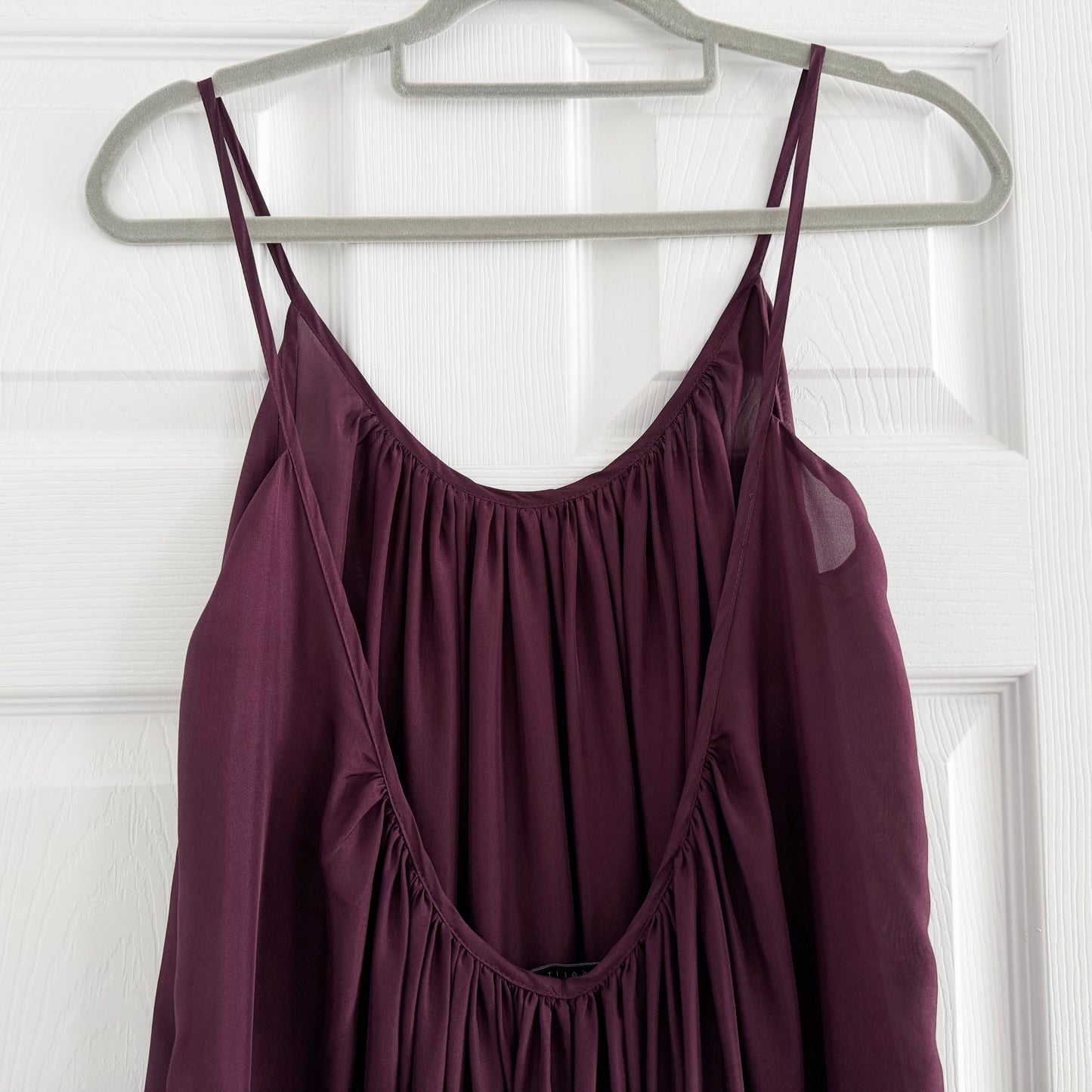 Kalita "Brigitte" Silk Maxi Dress in Purple, size M/L