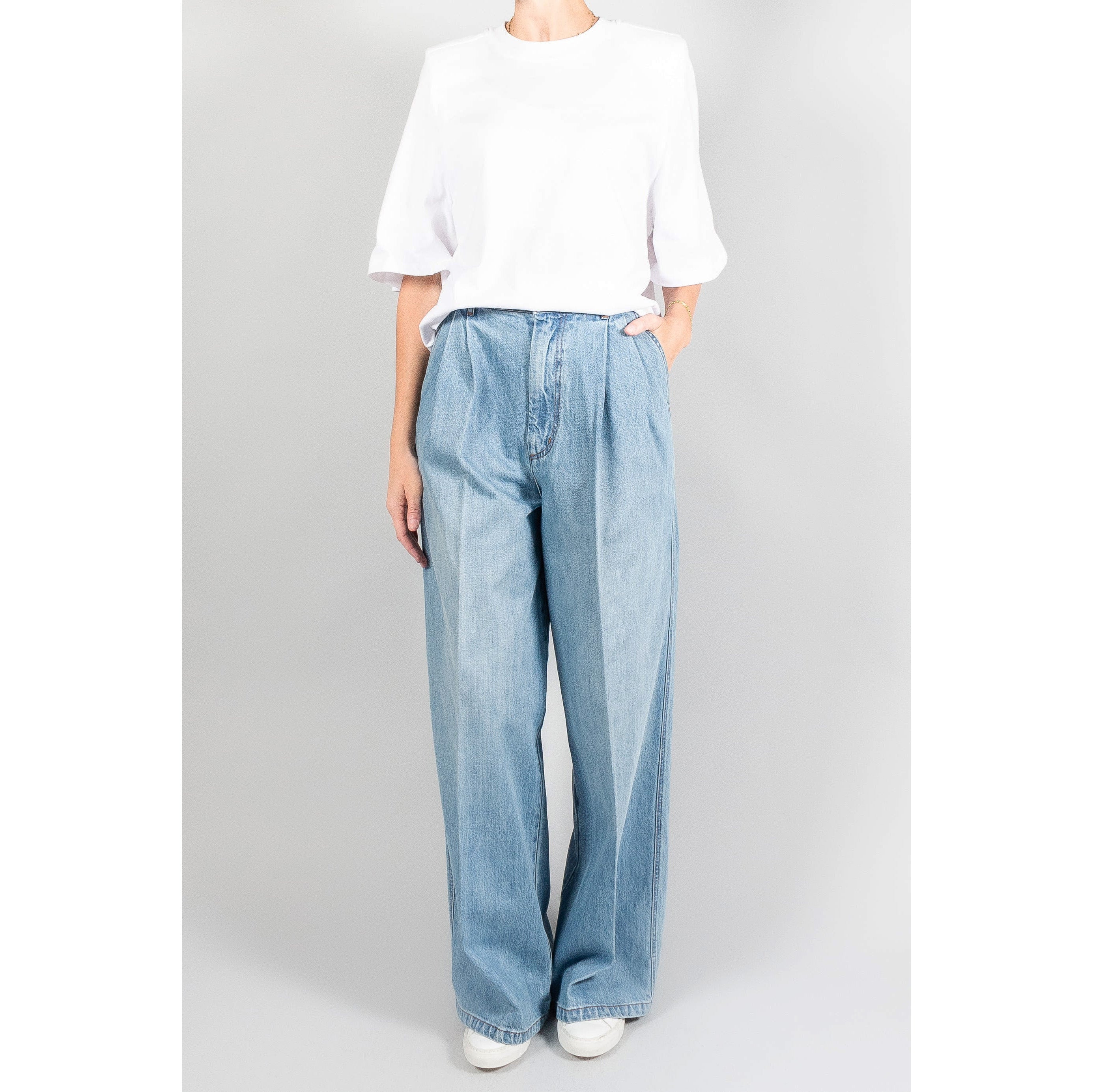 新品 KALLMEYER DEEP POCKET WIDE LEG DENIM Kallmeyer Deep Pocket Wide Jean - Salt White | Garmentory