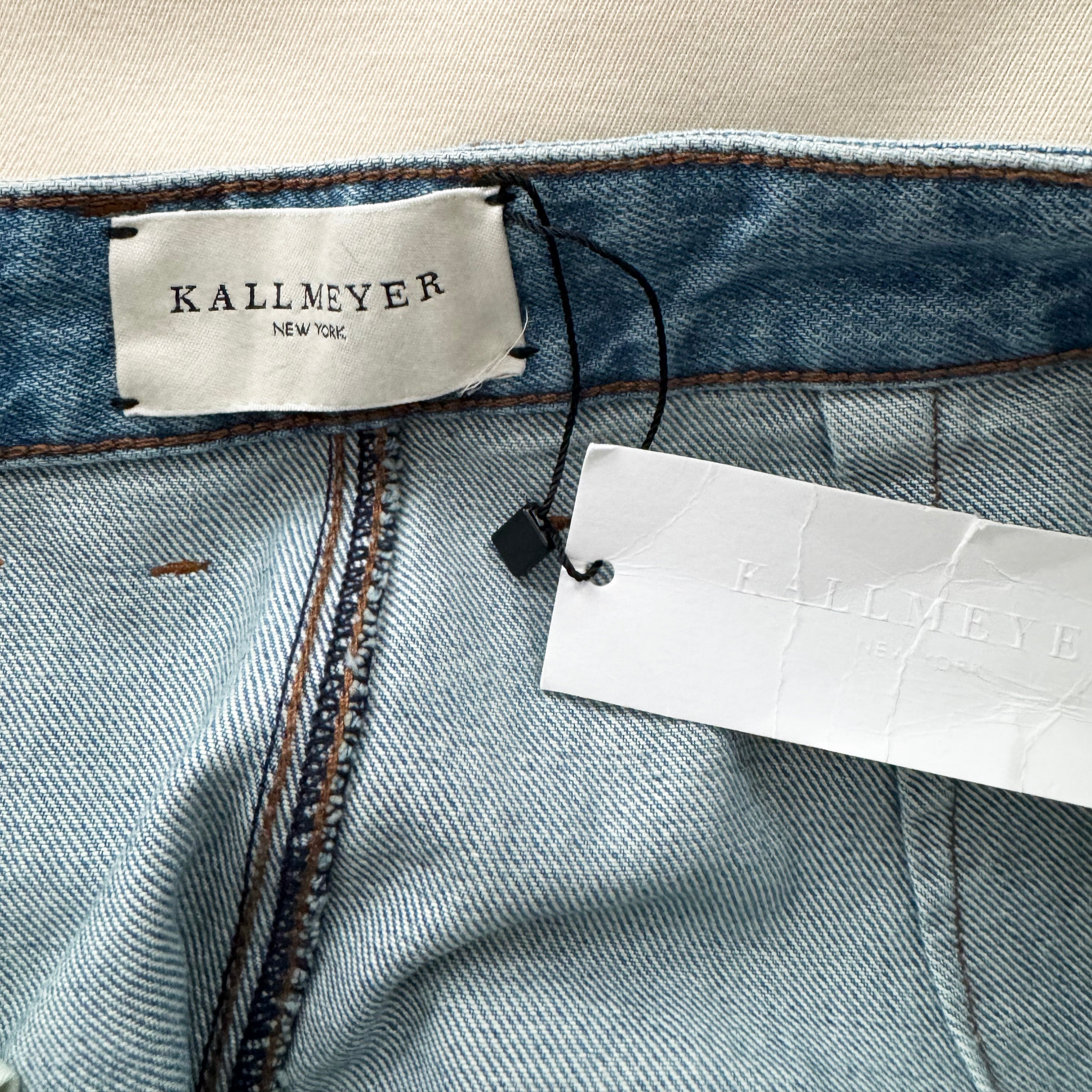 新品 KALLMEYER DEEP POCKET WIDE LEG DENIM Kallmeyer Deep Pocket Wide Leg Jean in Blue, size 0 – The