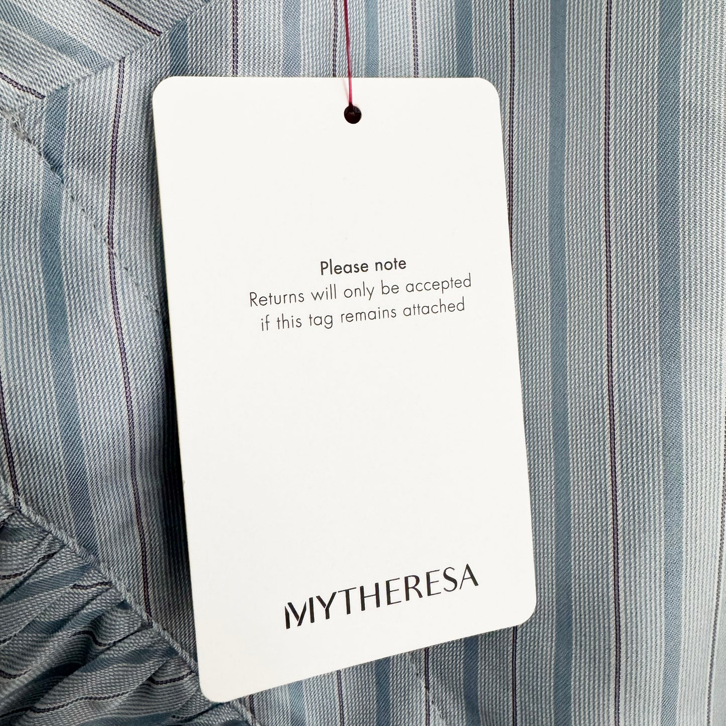 Noir Kei Ninomiya Blue stripes pinafore dress, Size Large