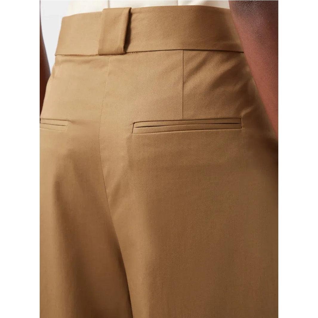 Khaite "Rico" Wide Leg Pants in Khaki, size 12