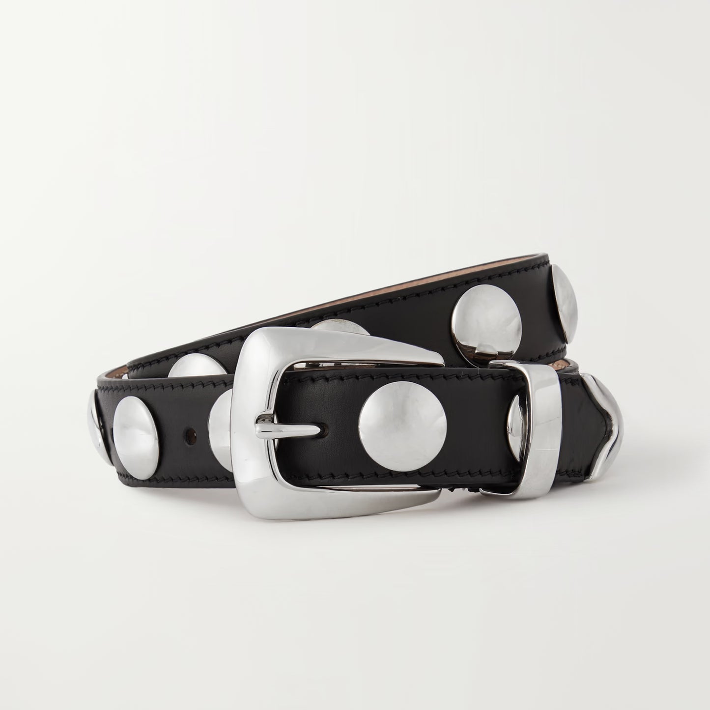 Khaite "Benny" Studded Belt in Black, size 90