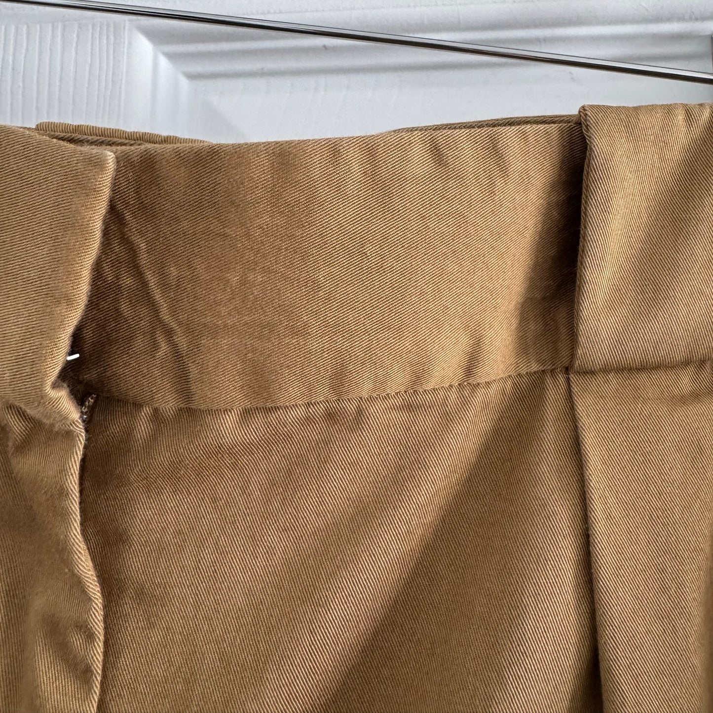 Khaite "Rico" Wide Leg Pants in Khaki, size 12