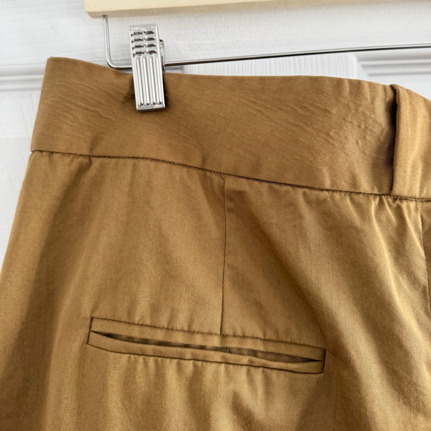 Khaite "Rico" Wide Leg Pants in Khaki, size 12