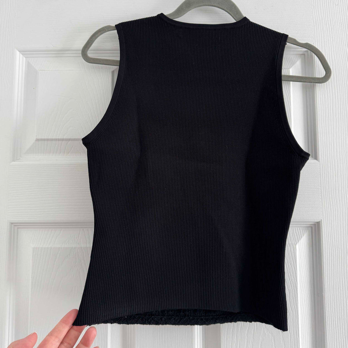 Proenza Schouler White Label "Hazel" Tweed Top in Black, size 2