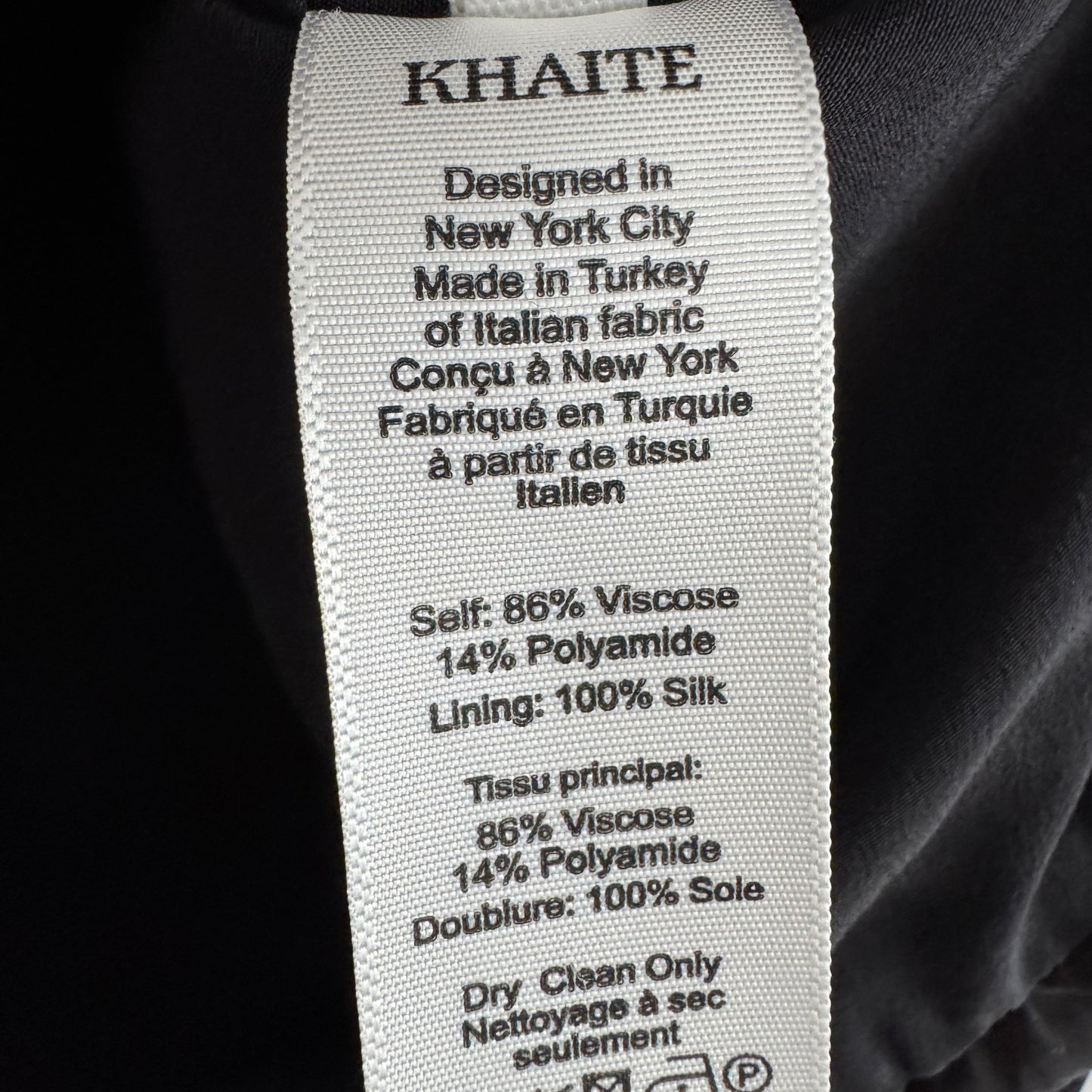 Khaite "Branna" Padded Dress in Black, size 2
