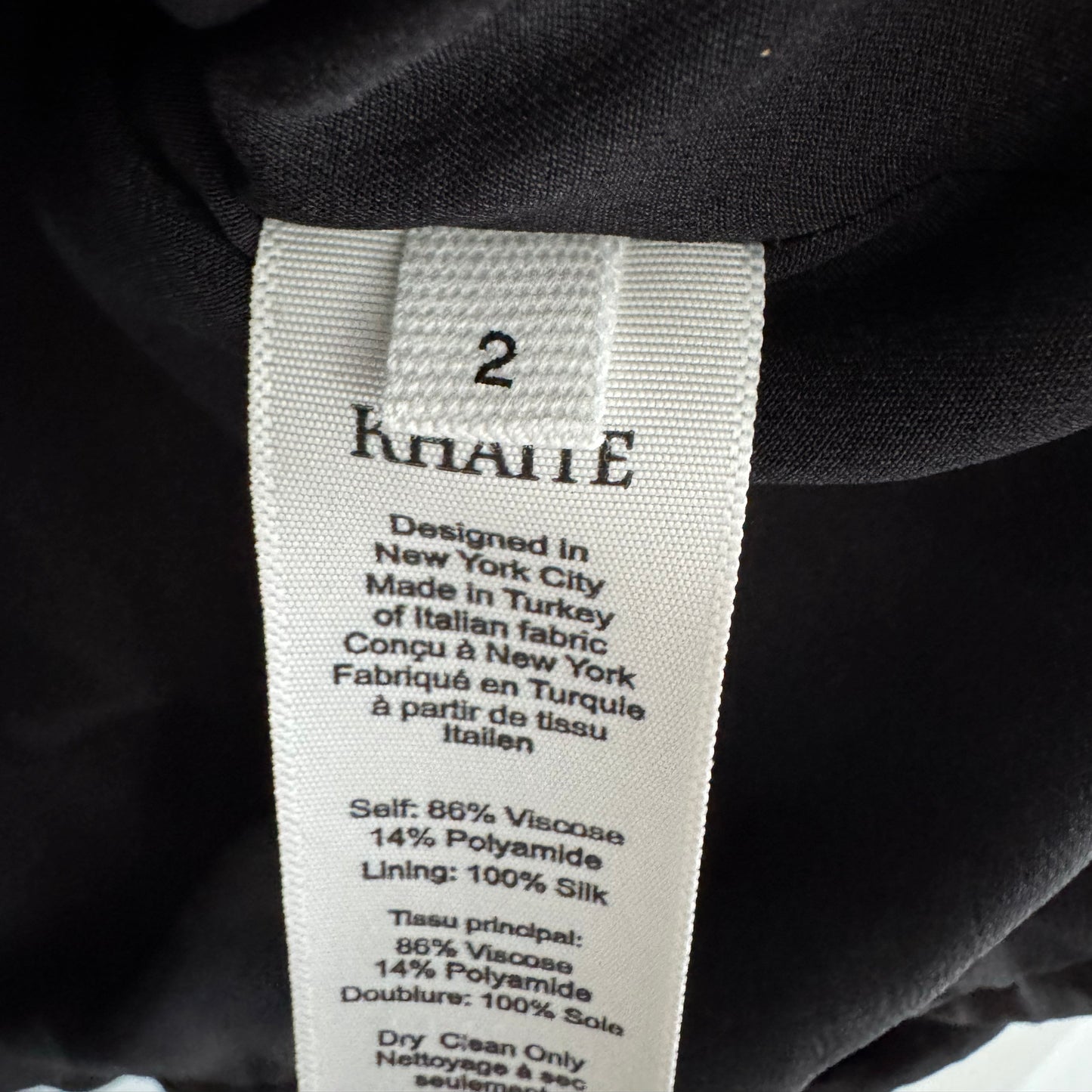 Khaite "Branna" Padded Dress in Black, size 2
