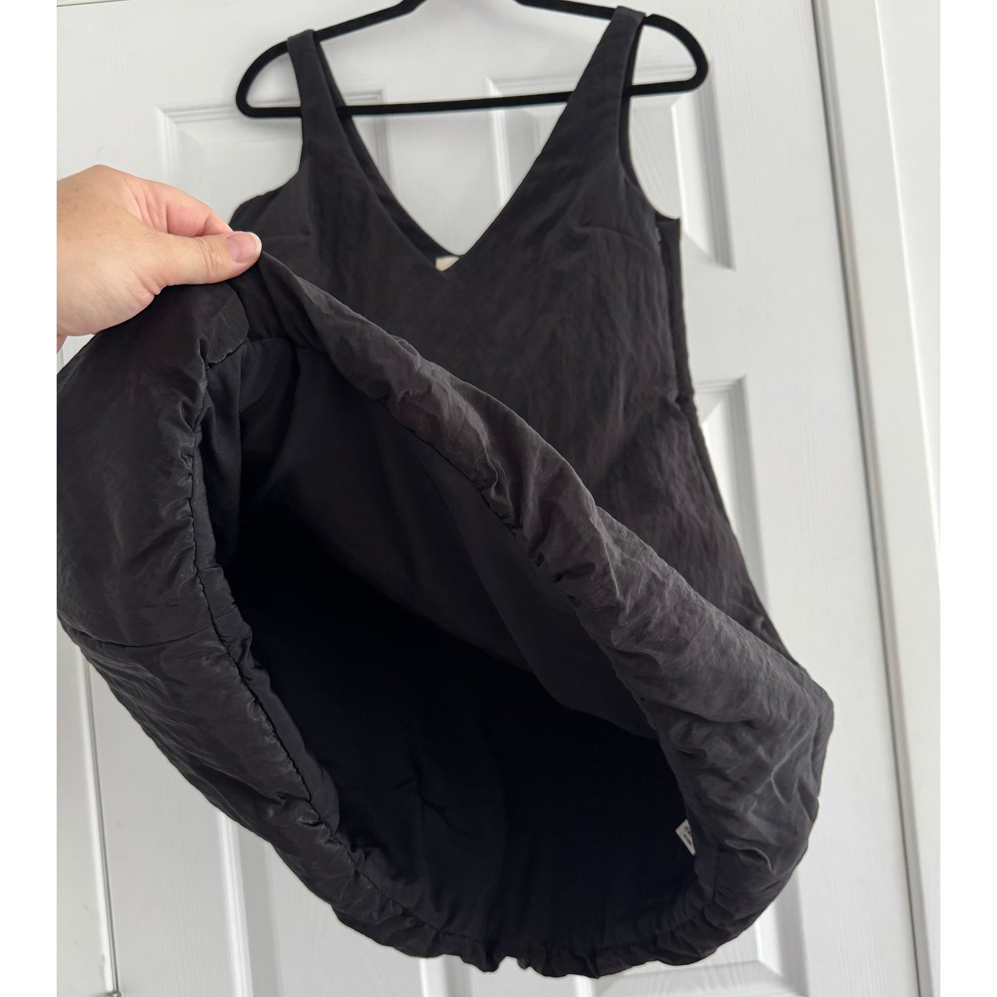 Khaite "Branna" Padded Dress in Black, size 2