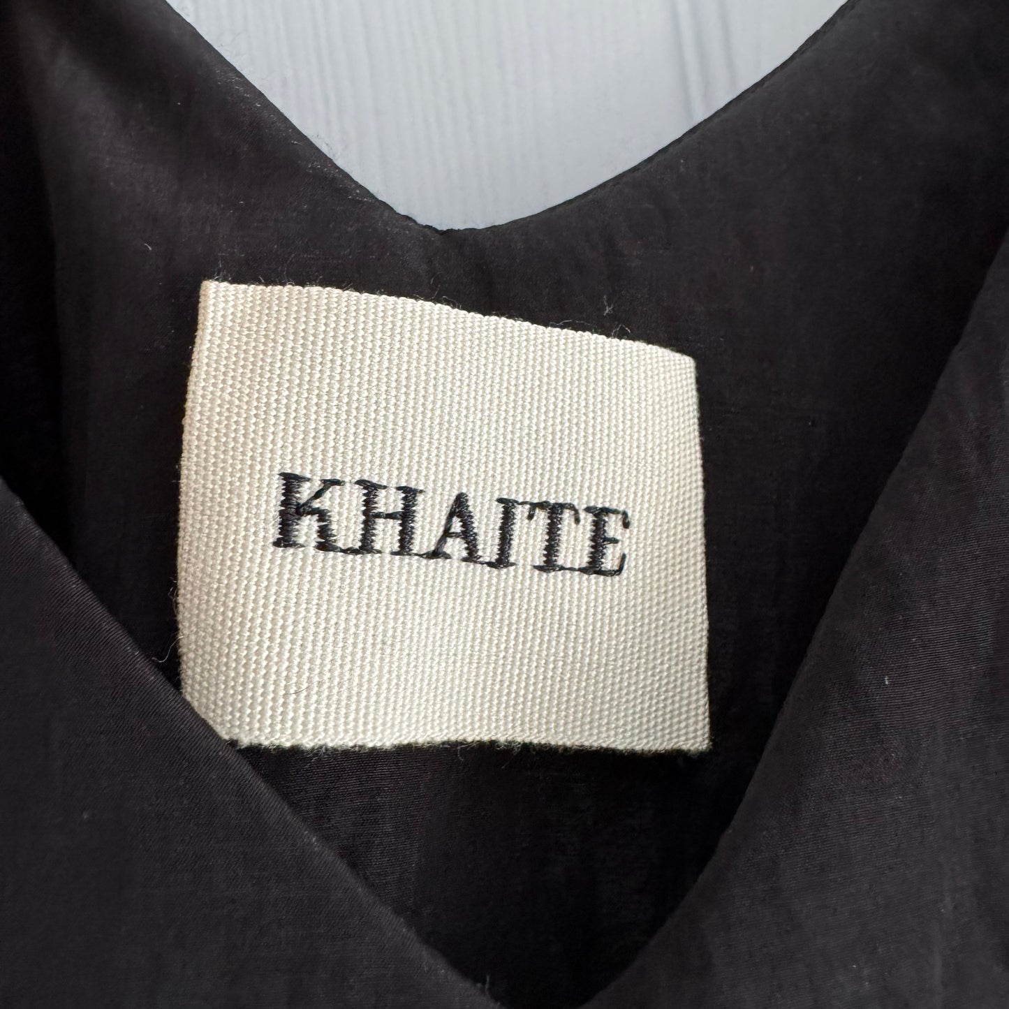 Khaite "Branna" Padded Dress in Black, size 2