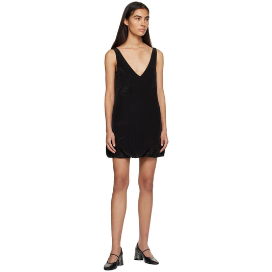 Khaite "Branna" Padded Dress in Black, size 2
