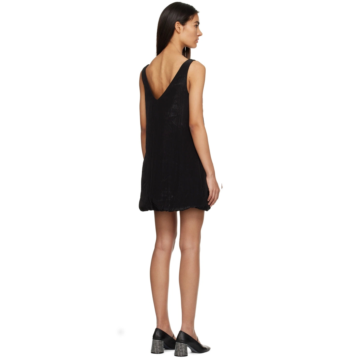 Khaite "Branna" Padded Dress in Black, size 2