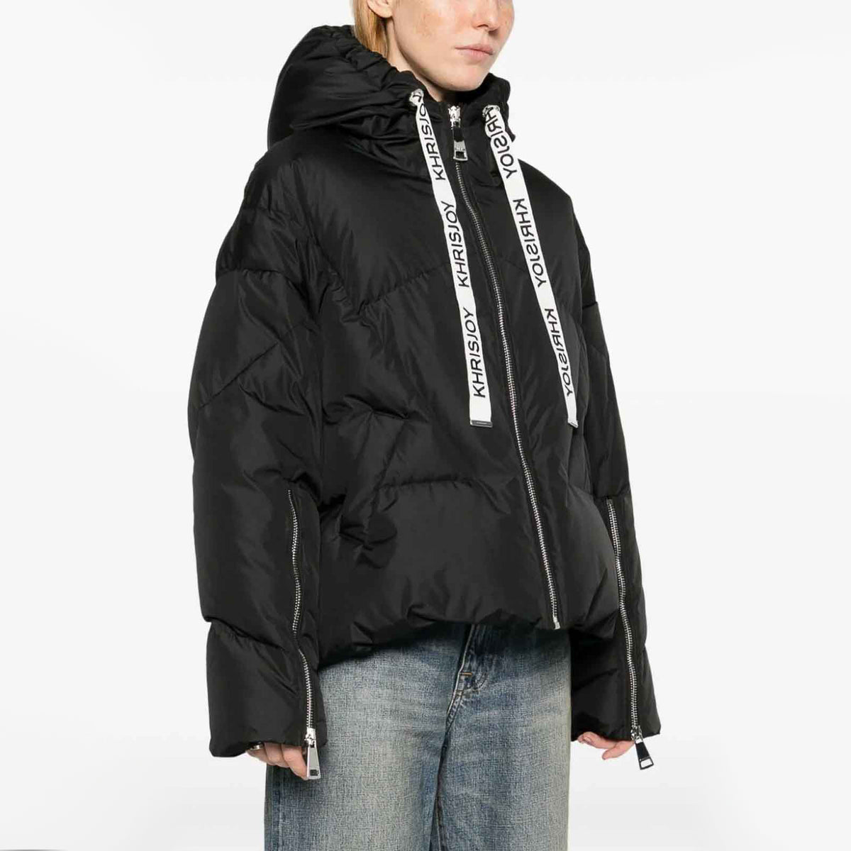 Khrisjoy "Iconic" Puffer Jacket in Black, size "1" (fits M/L)
