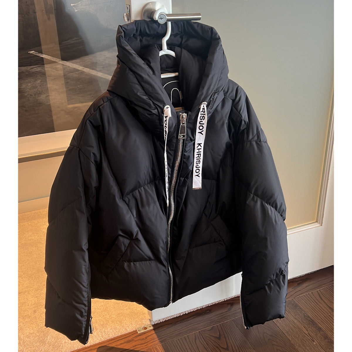 Khrisjoy "Iconic" Puffer Jacket in Black, size "1" (fits M/L)