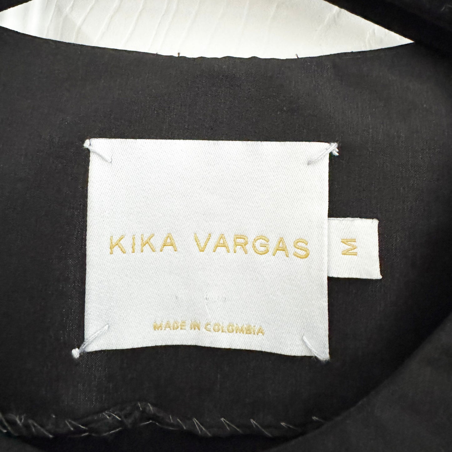 Kika Vargas Black Peplum Top, size Medium