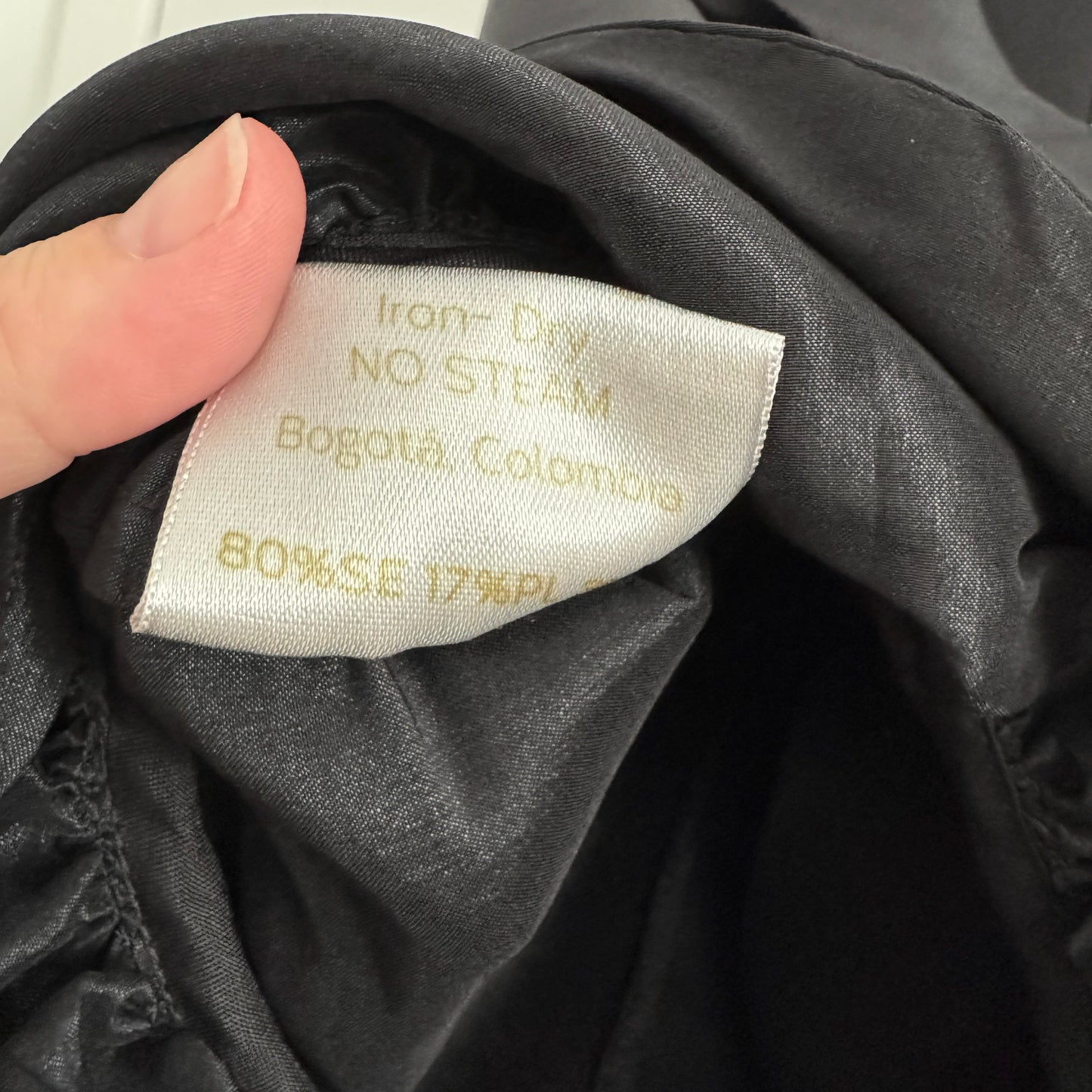 Kika Vargas Black Peplum Top, size Medium