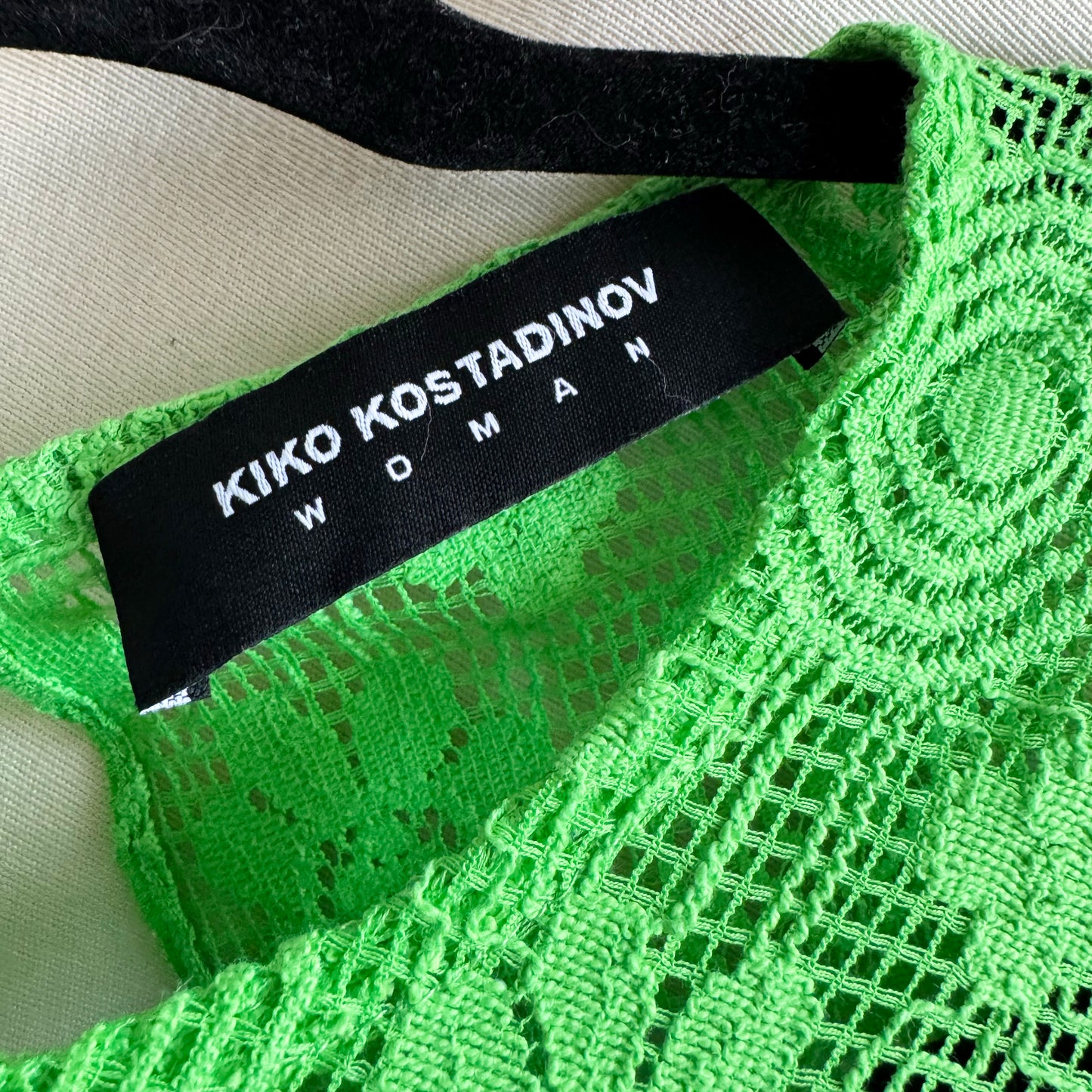 Kiko Kostadinov "Diana" Lace Blouse in Green, size 36