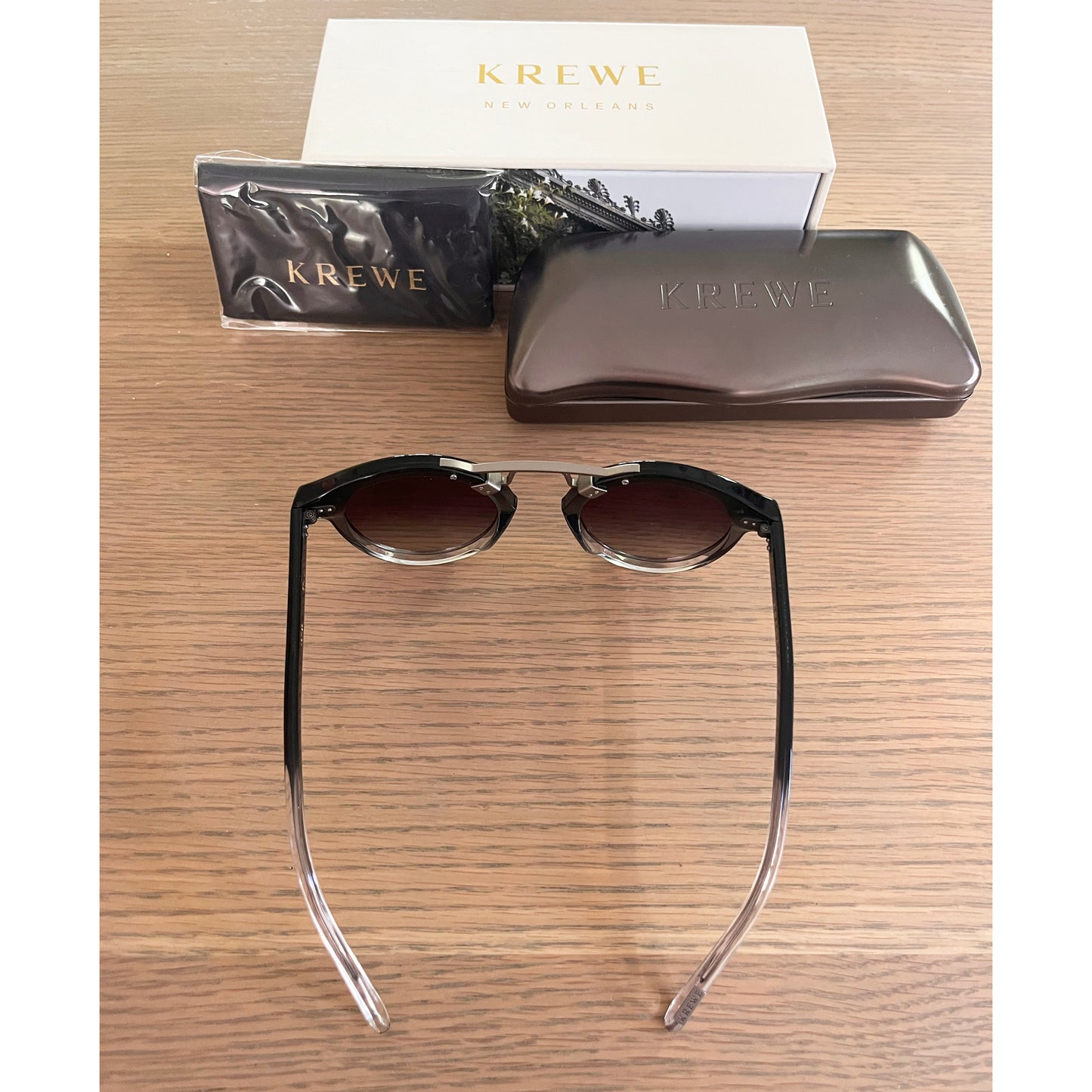 KREWE "STL II" Sunglasses in Gunmetal