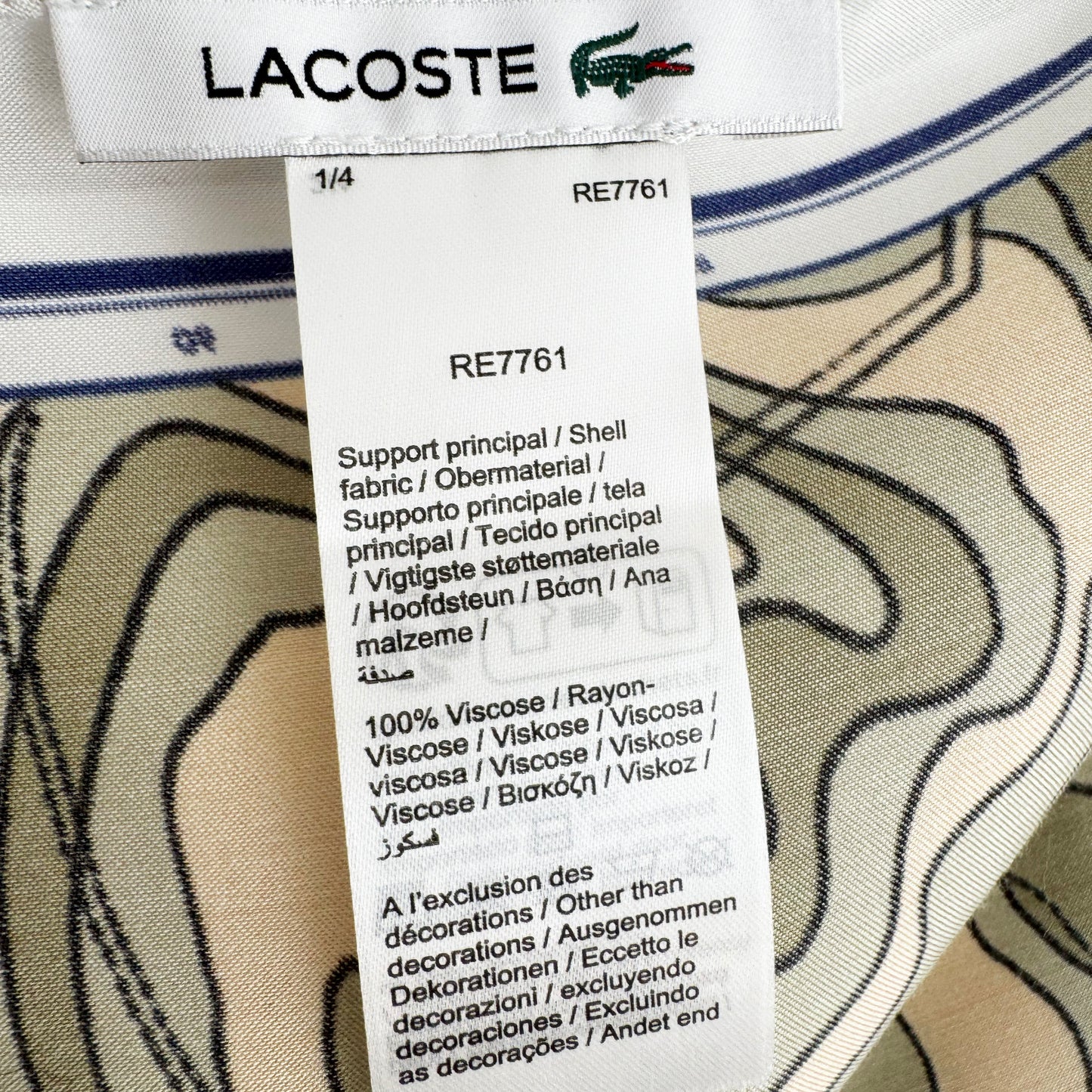 Lacoste "Chantaco" Print Scarf