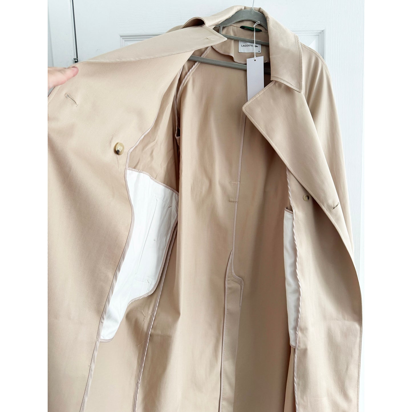 Lacoste Trench Coat, size 36/US4