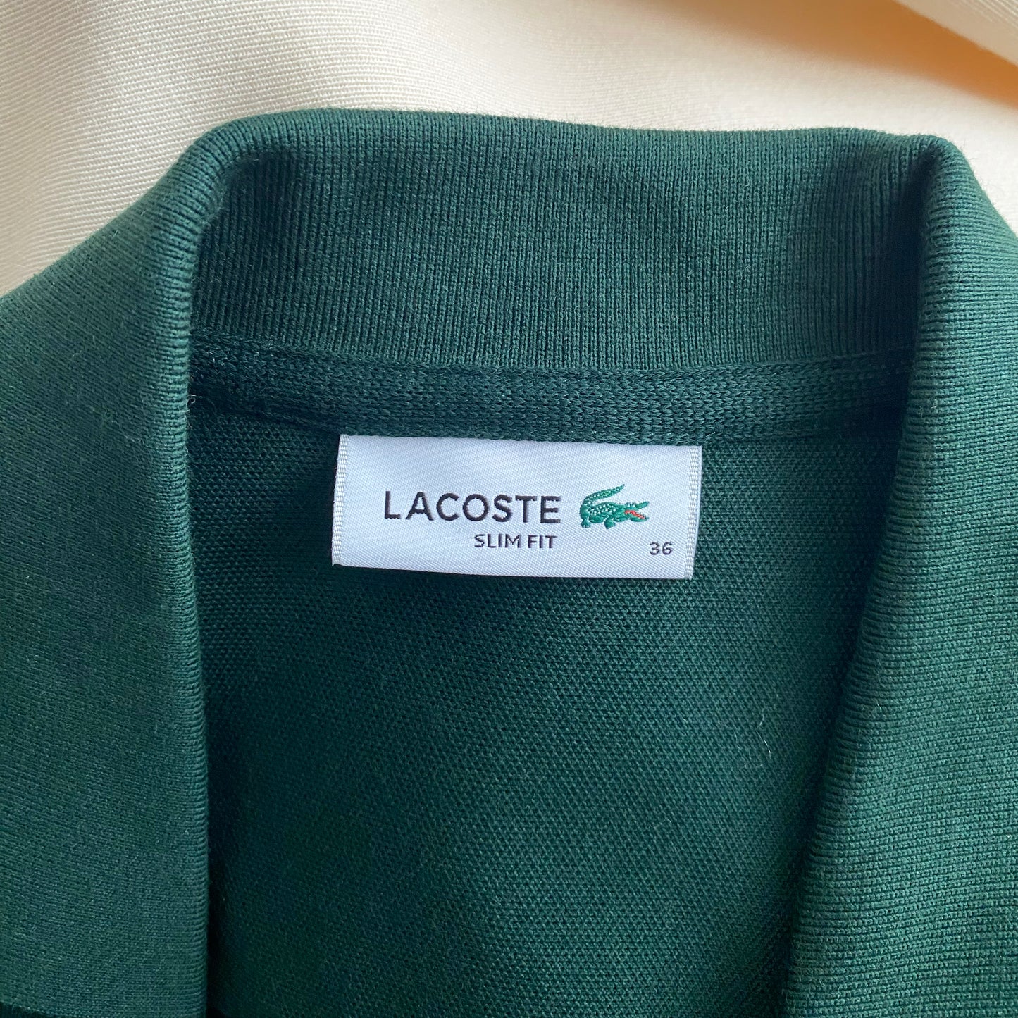 Lacoste Stretch Mini Piqué Wrap Polo Dress in Green, size 36 (fits size 2/4)