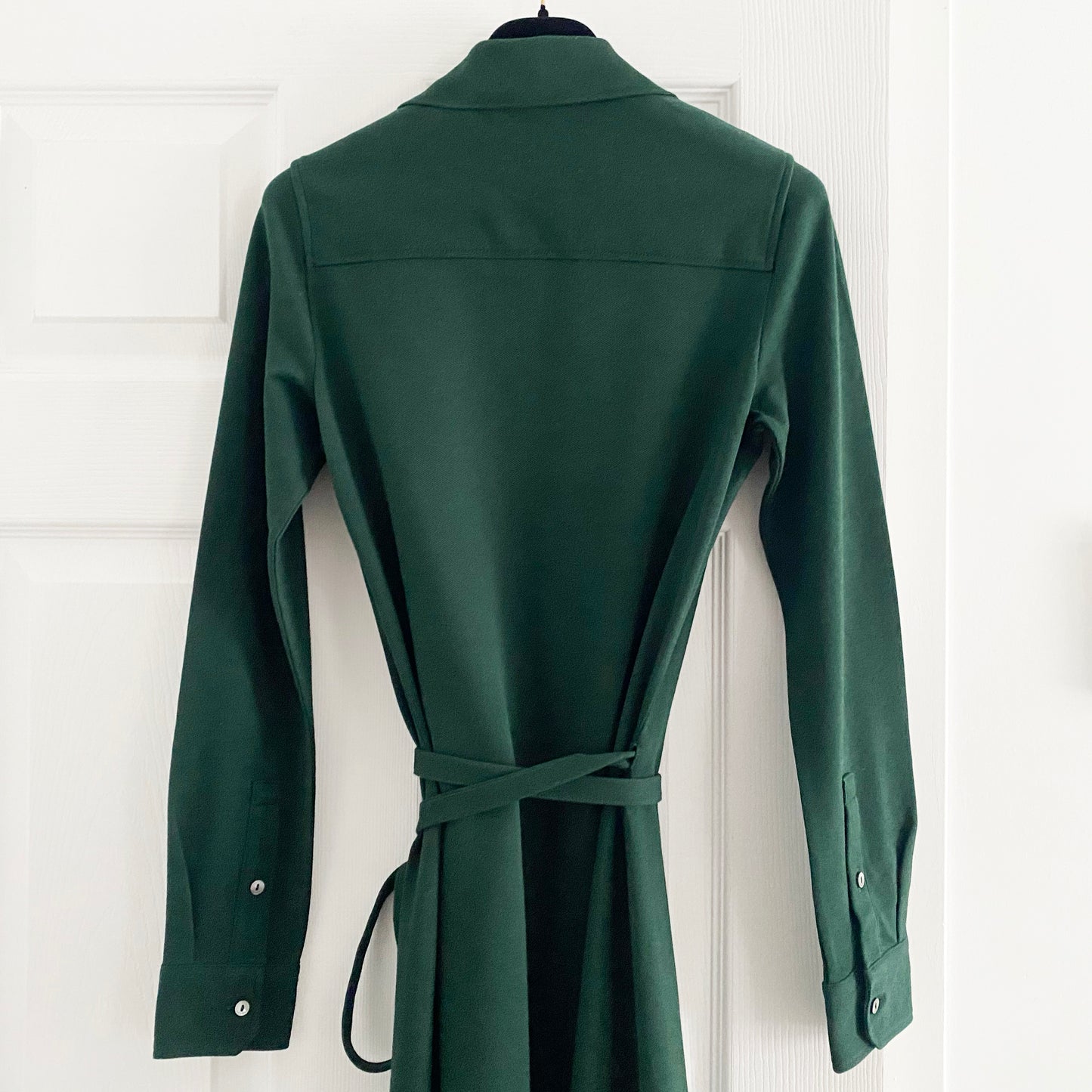 Lacoste Stretch Mini Piqué Wrap Polo Dress in Green, size 36 (fits size 2/4)