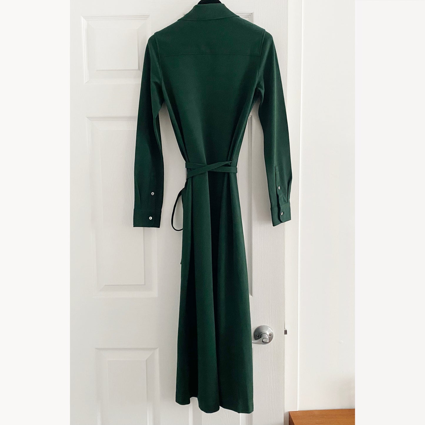 Lacoste Stretch Mini Piqué Wrap Polo Dress in Green, size 36 (fits size 2/4)