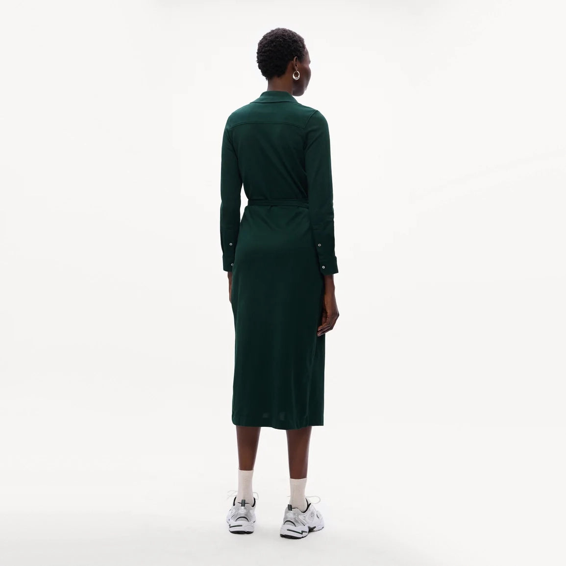 Lacoste Stretch Mini Piqué Wrap Polo Dress in Green, size 36 (fits size 2/4)