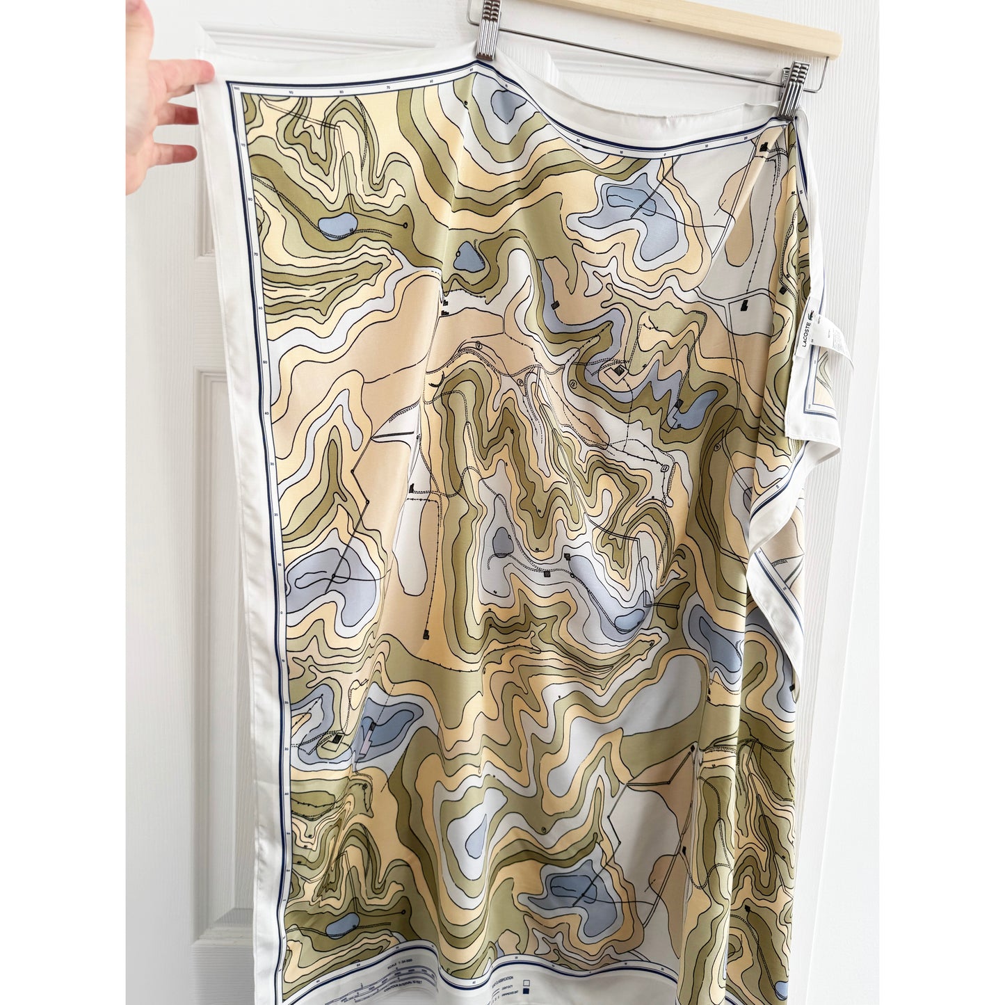 Lacoste "Chantaco" Print Scarf