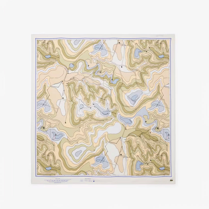 Lacoste "Chantaco" Print Scarf