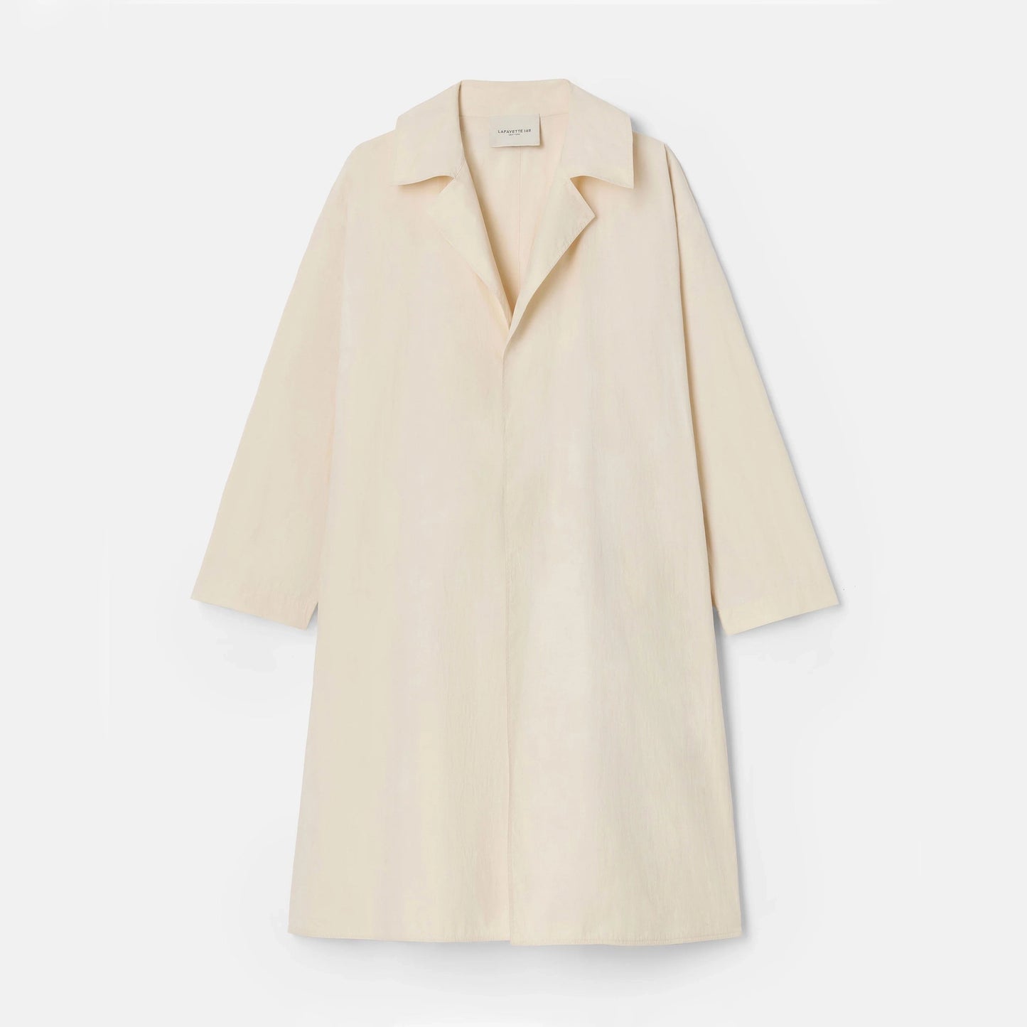 Lafayette148 Open Trench Coat in Beige, size Small