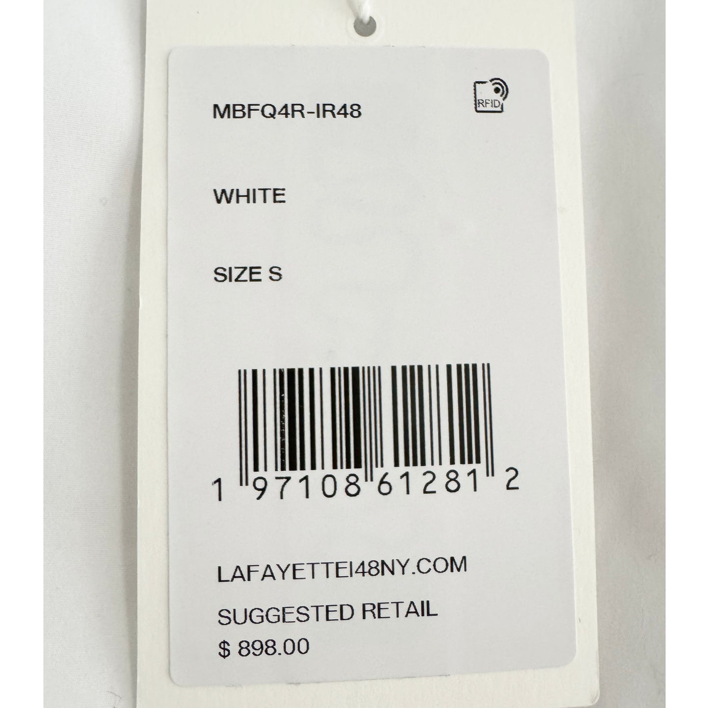 Lafayette 148 Oversize Poplin Shirt in White, size Small