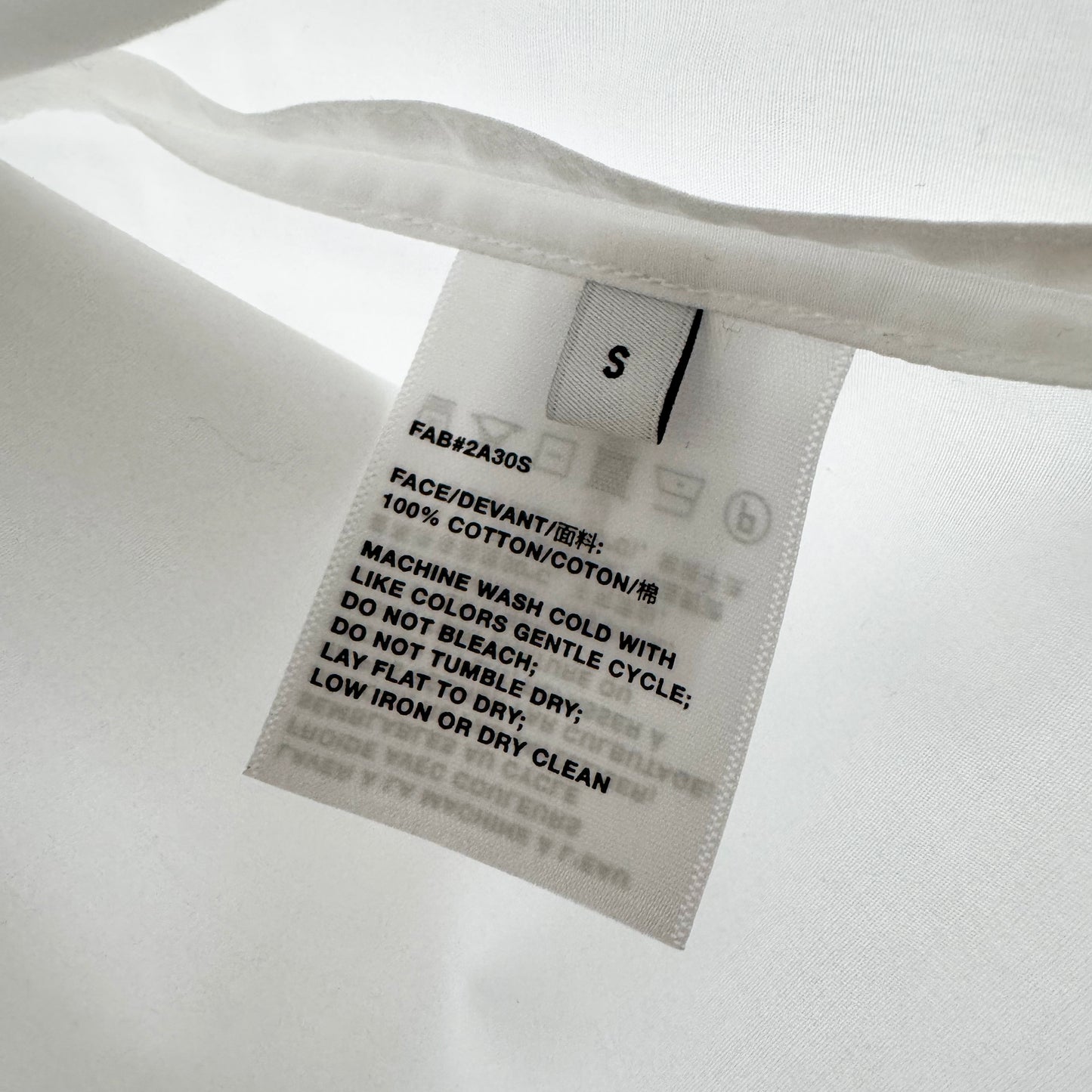 Lafayette 148 Oversize Poplin Shirt in White, size Small