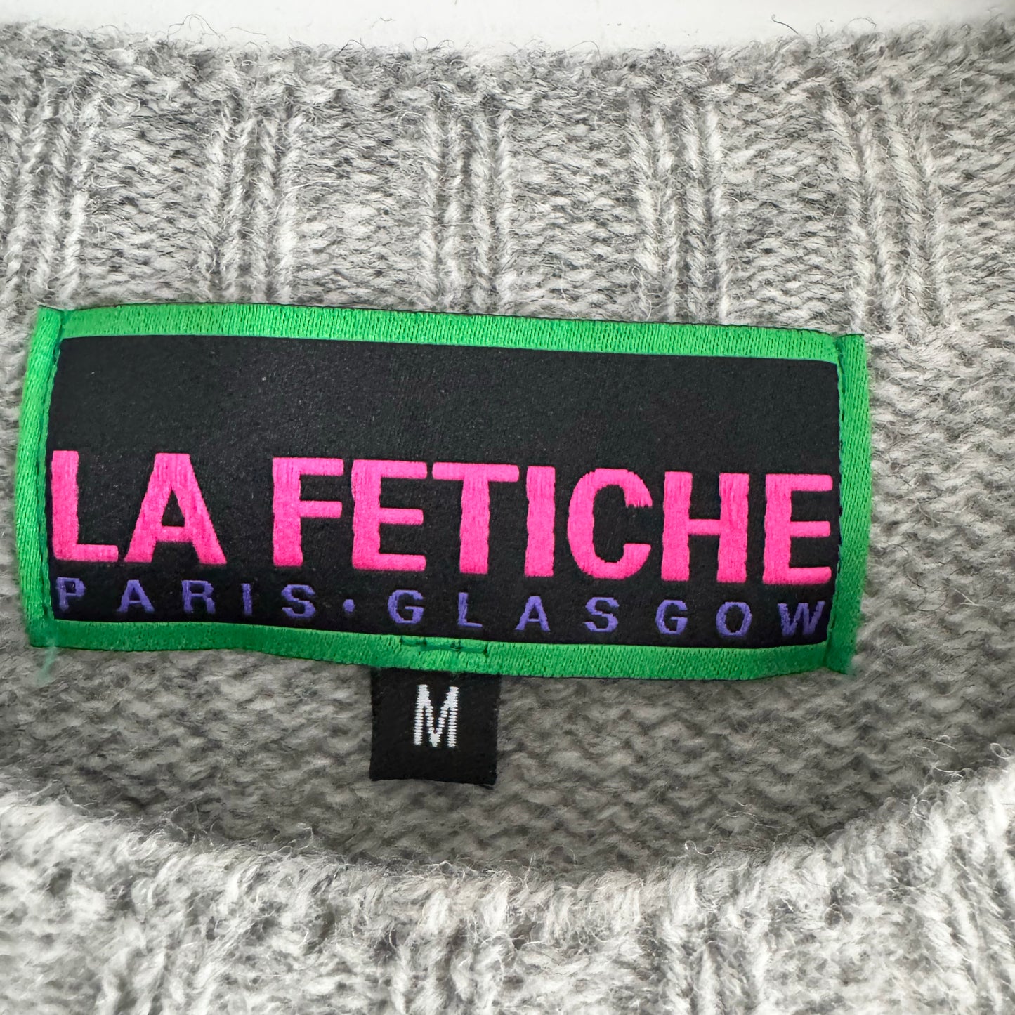 La Fetiche "Clarke" Sweater in Grey, size Medium (fits like a Small)