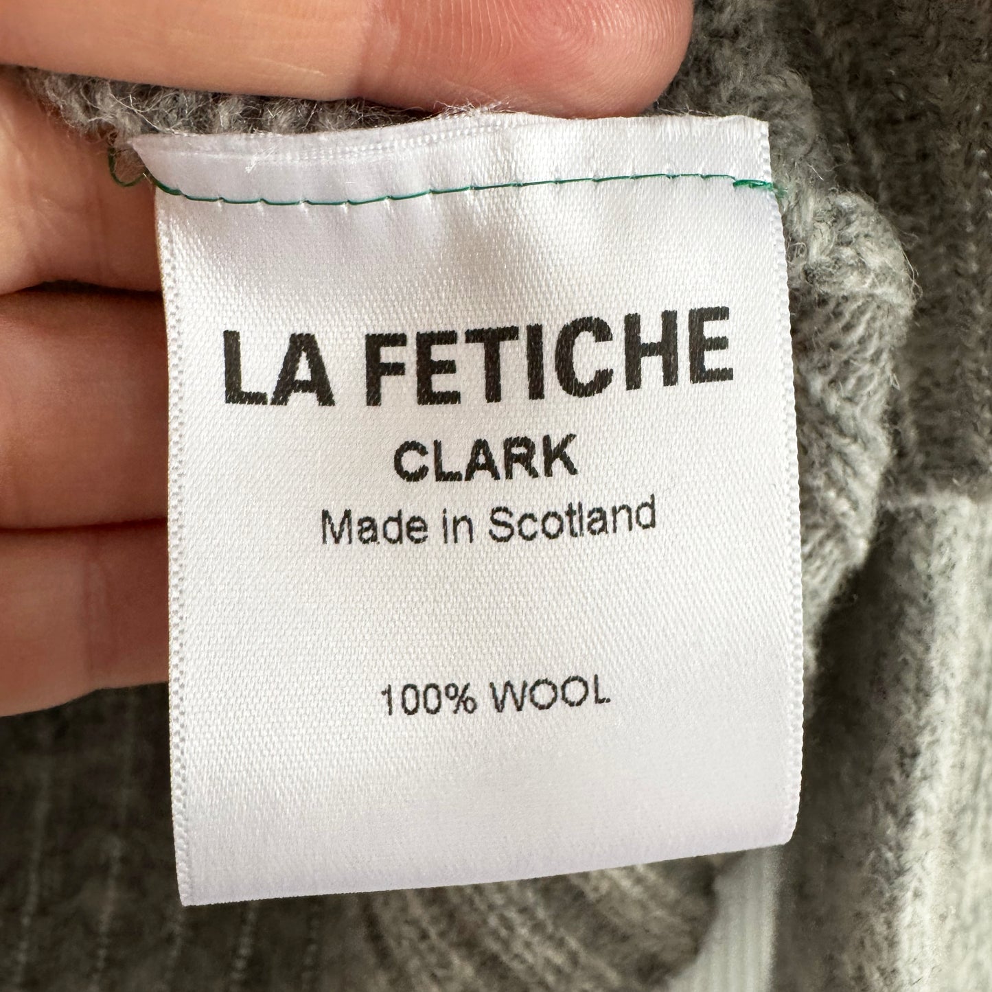 La Fetiche "Clarke" Sweater in Grey, size Medium (fits like a Small)