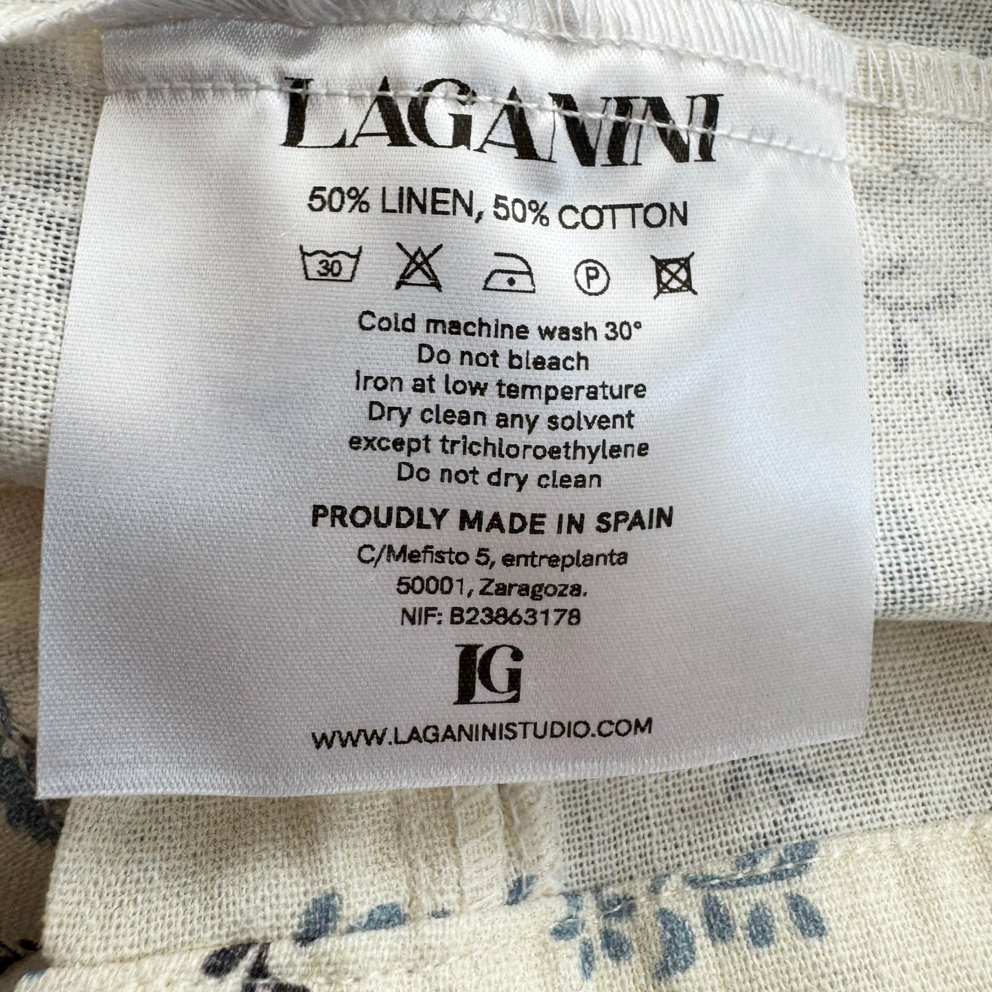 Laganini "Punky Kaloa" Printed Pants, size Medium