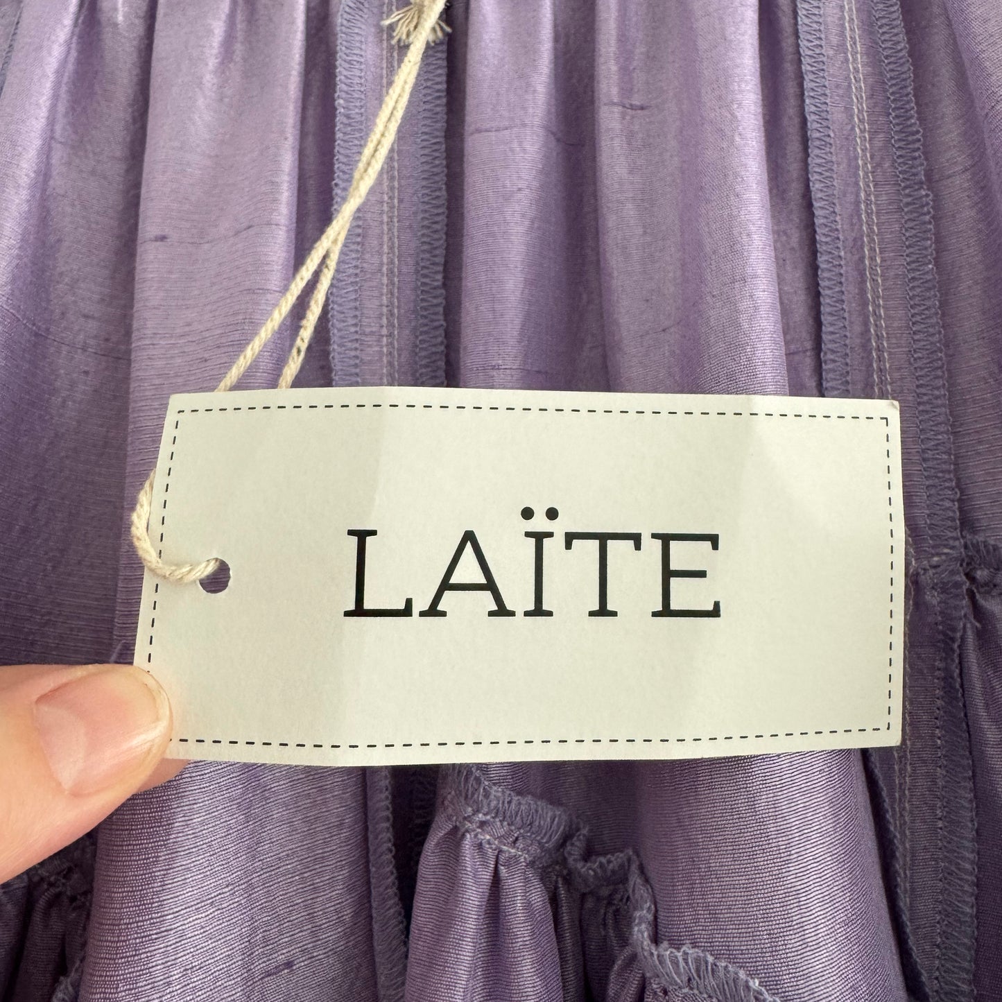 Laïte "Cress" Silk Skirt in Lilac, One size only (fits XS-M)