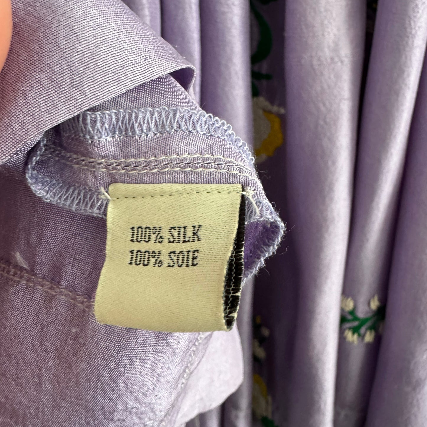 Laïte "Cress" Silk Skirt in Lilac, One size only (fits XS-M)