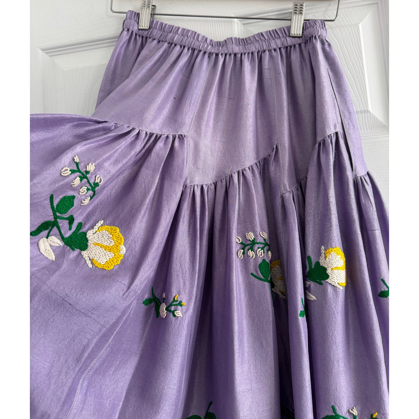 Laïte "Cress" Silk Skirt in Lilac, One size only (fits XS-M)